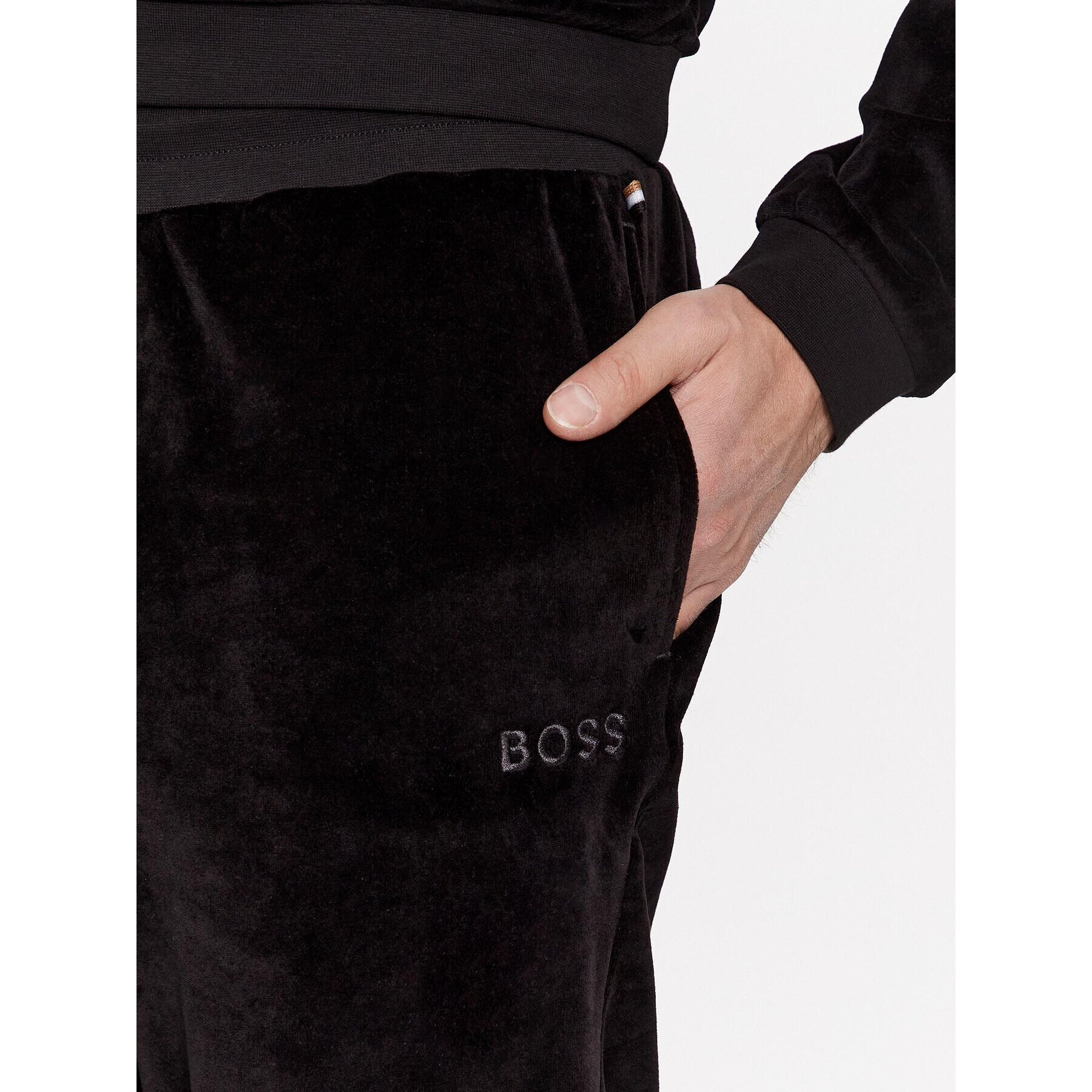 Boss Pantaloni trening Velour 50485849 Negru Regular Fit - Pled.ro