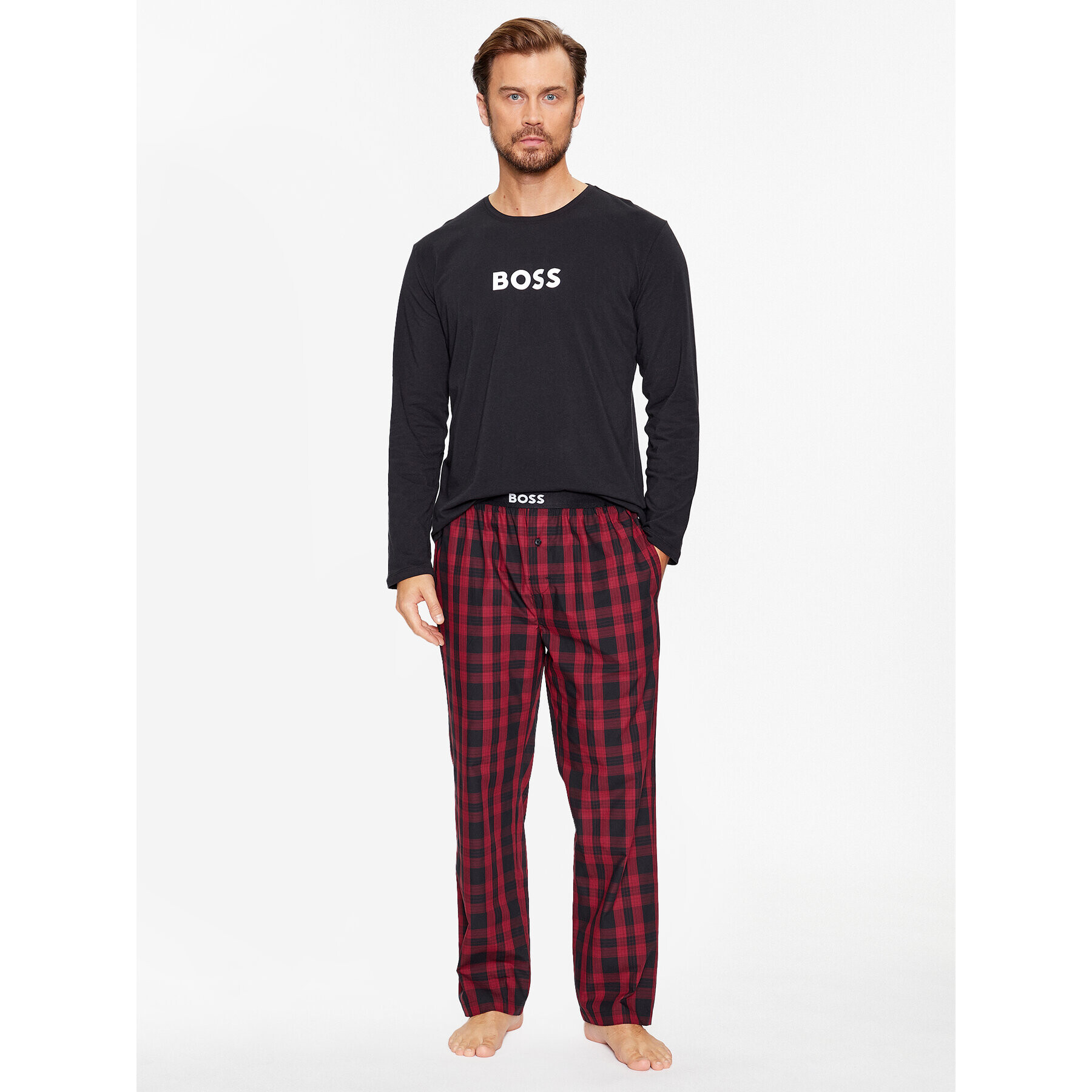 Boss Pijama Easy 50488084 Roșu Regular Fit - Pled.ro