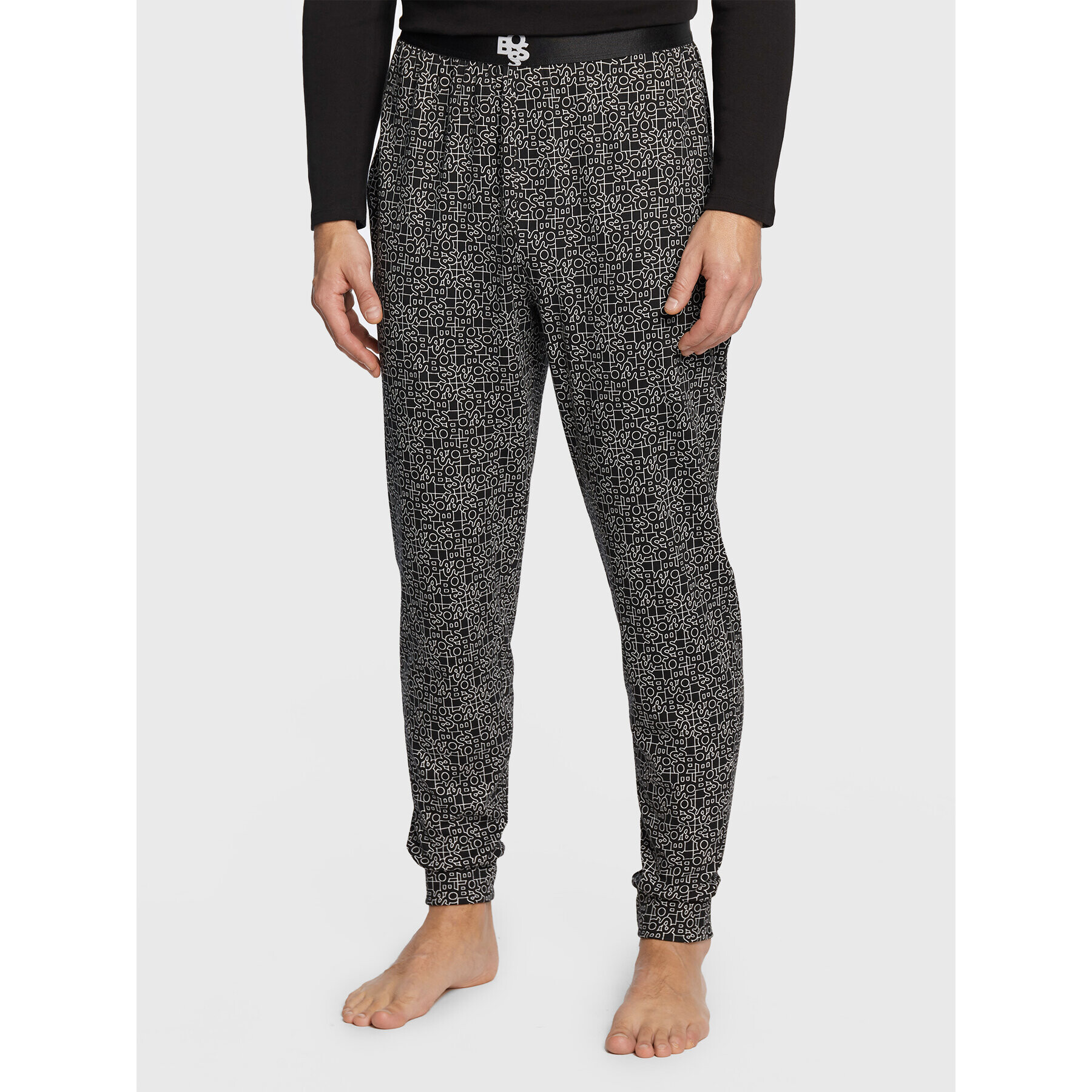 Boss Pijama Relax 50479316 Negru Regular Fit - Pled.ro