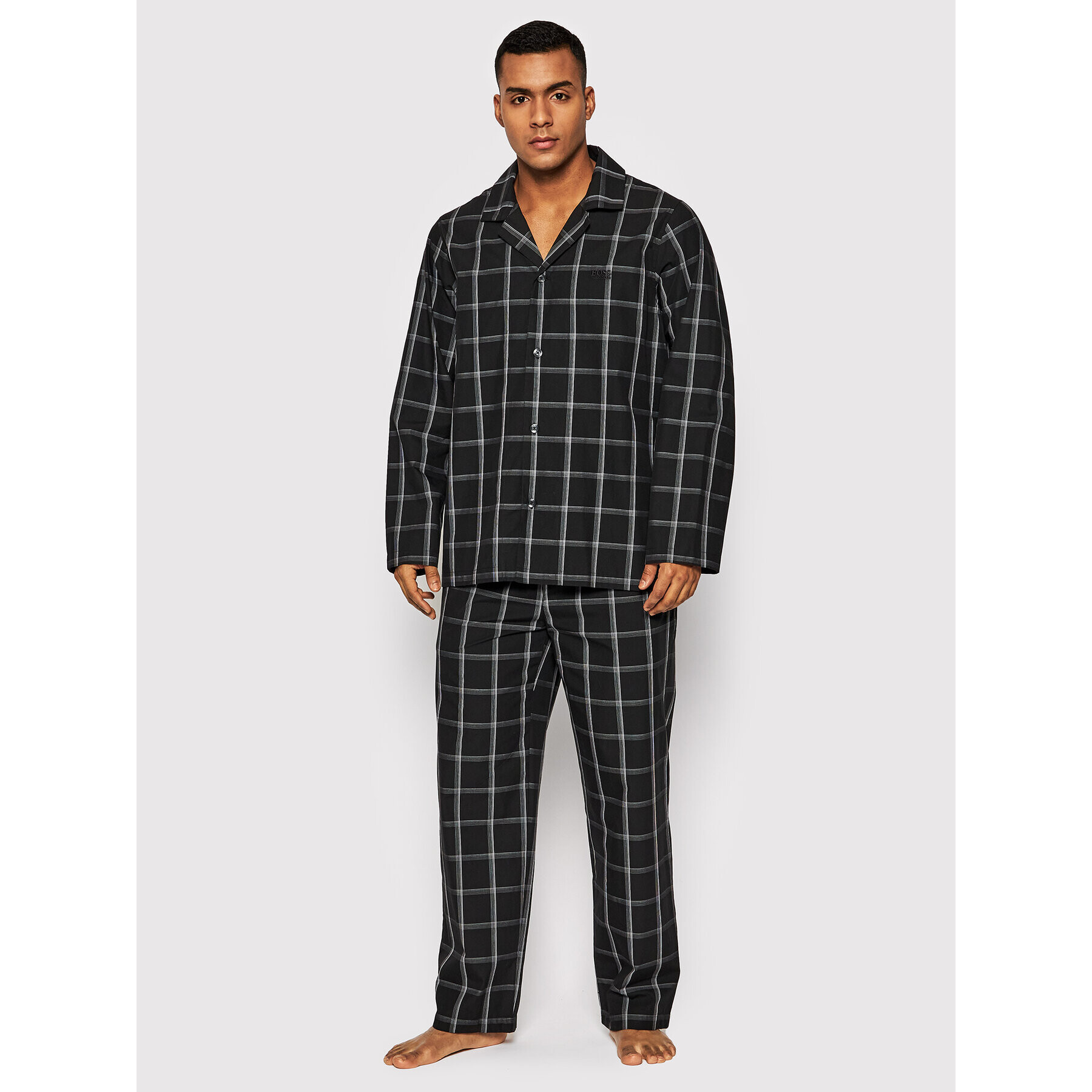 Boss Pijama Urban 50463504 Negru Regular Fit - Pled.ro