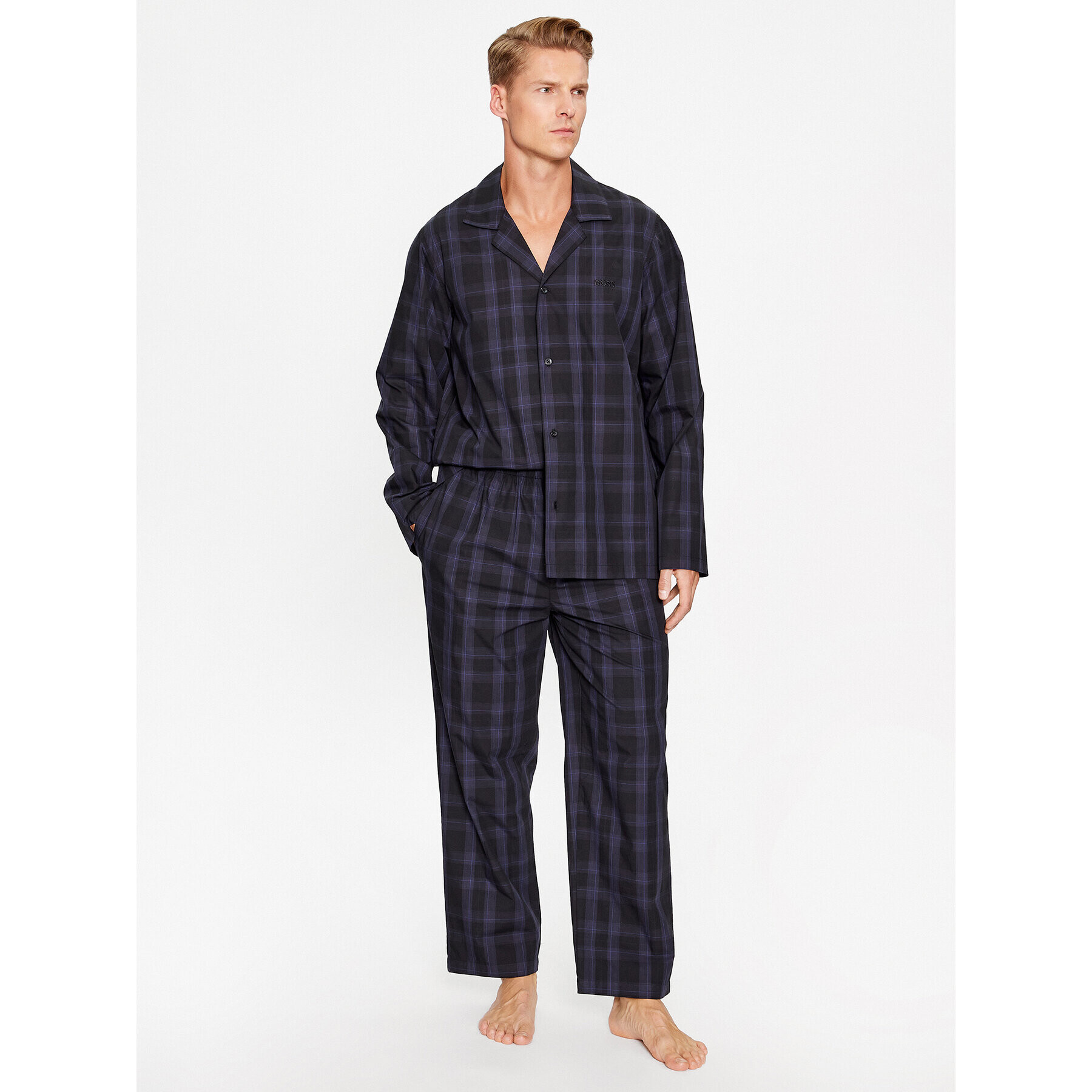 Boss Pijama Urban 50501765 Bleumarin Relaxed Fit - Pled.ro