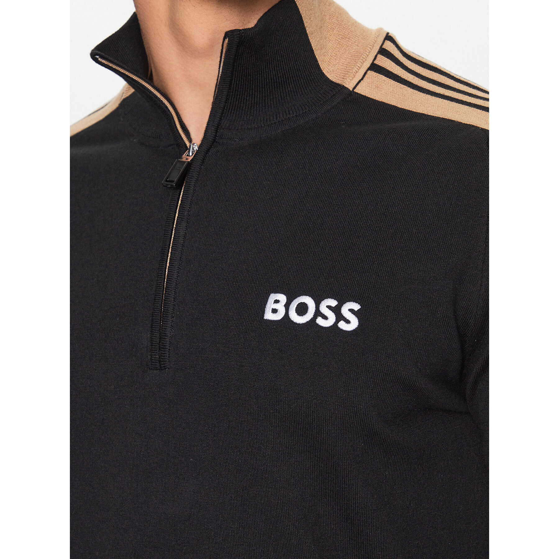 Boss Pulover 50493769 Negru Regular Fit - Pled.ro