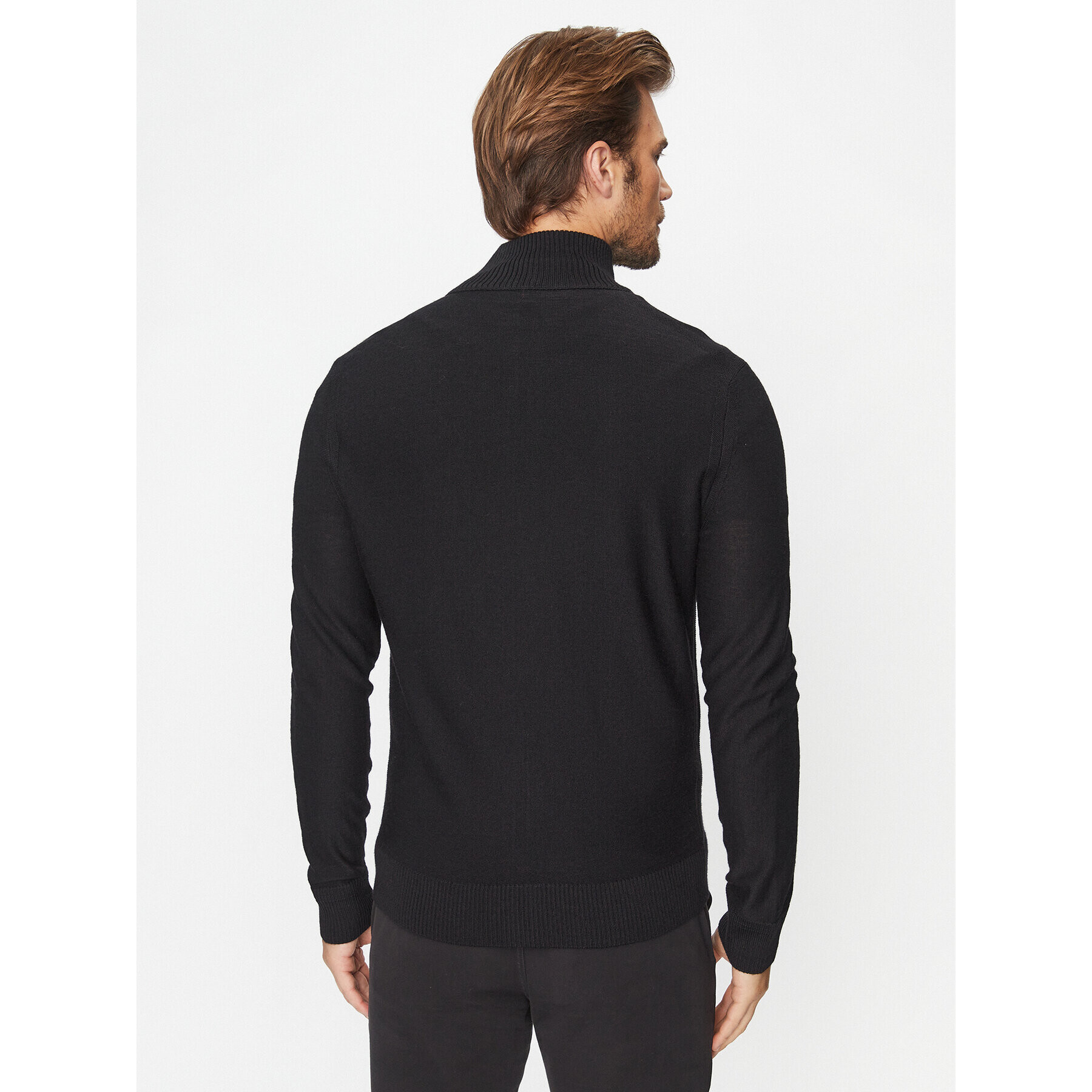 Boss Pulover Avac_Fz 50501750 Negru Regular Fit - Pled.ro