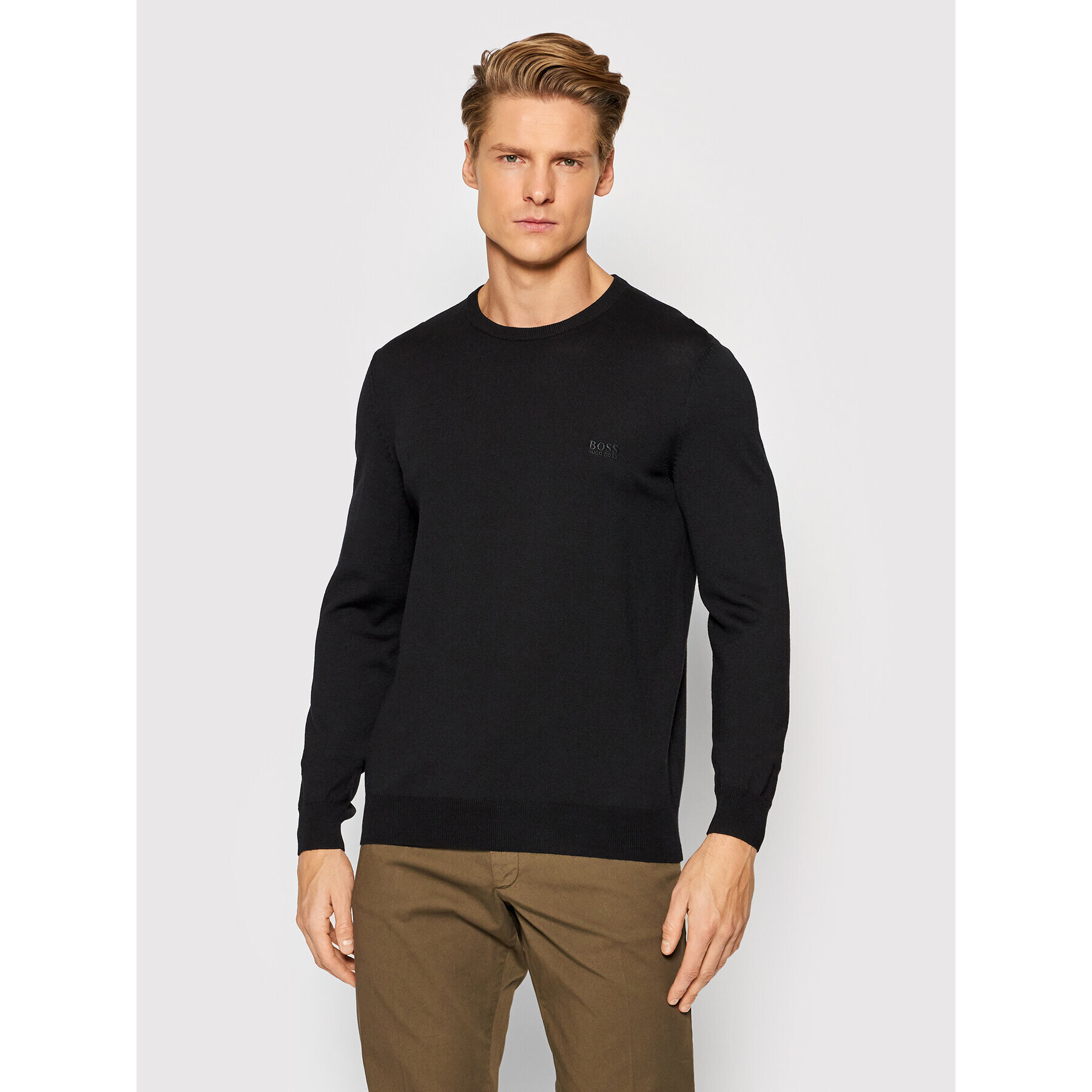 Boss Pulover Botto-L 50457748 Negru Regular Fit - Pled.ro