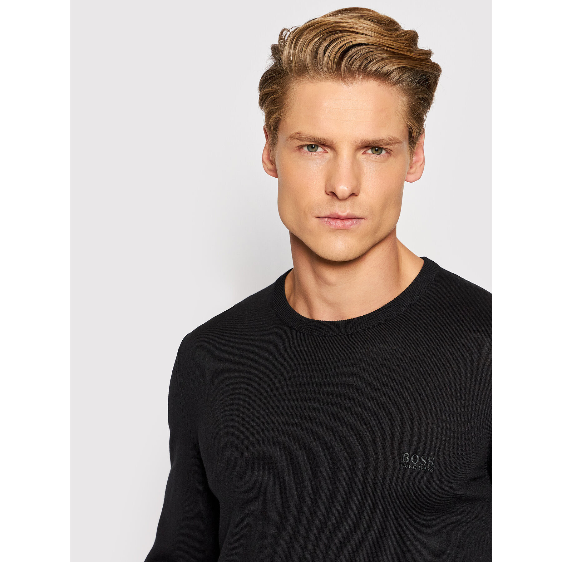 Boss Pulover Botto-L 50457748 Negru Regular Fit - Pled.ro