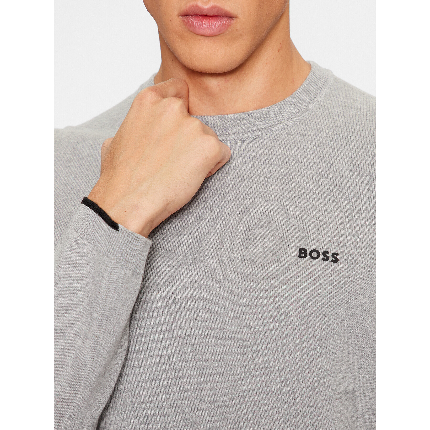 Boss Pulover Ever-X_Cn 50498539 Gri Regular Fit - Pled.ro