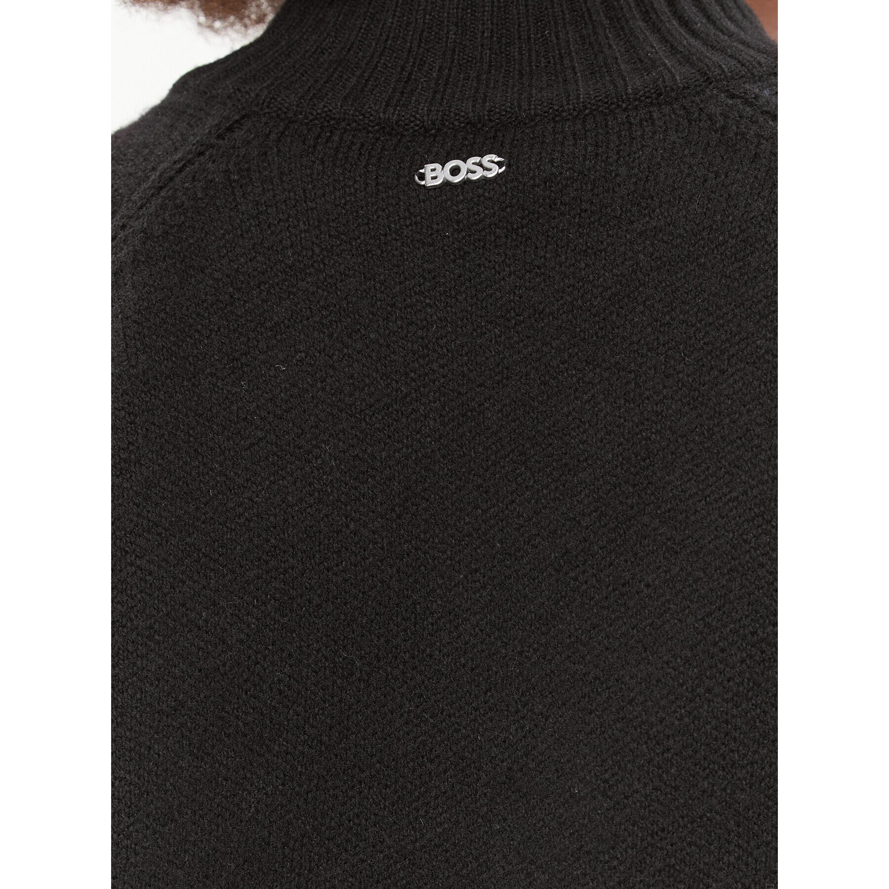 Boss Pulover Foltin 50501575 Negru Relaxed Fit - Pled.ro