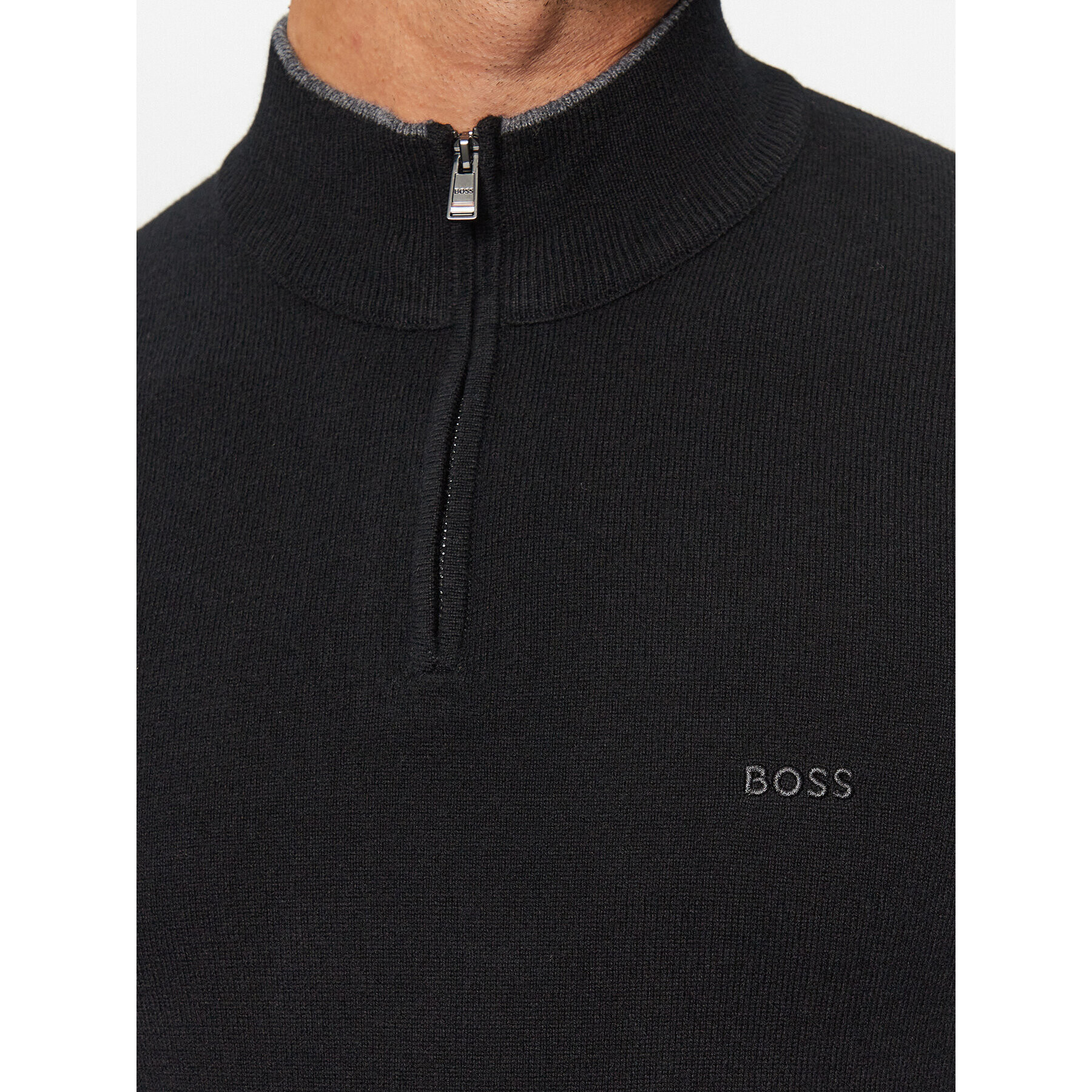 Boss Pulover Marlo 50500782 Negru Regular Fit - Pled.ro