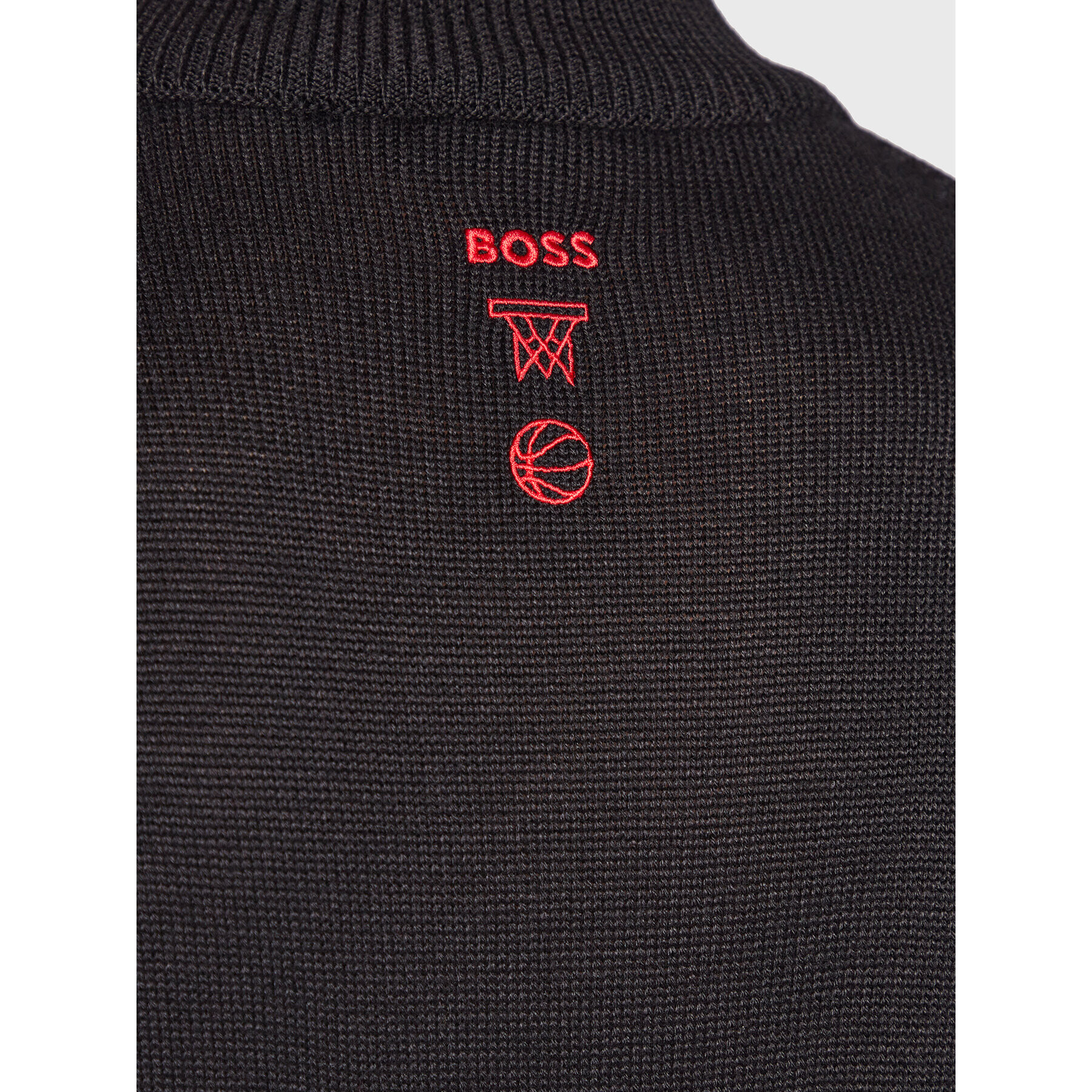 Boss Pulover NBA 50478500 Negru Relaxed Fit - Pled.ro