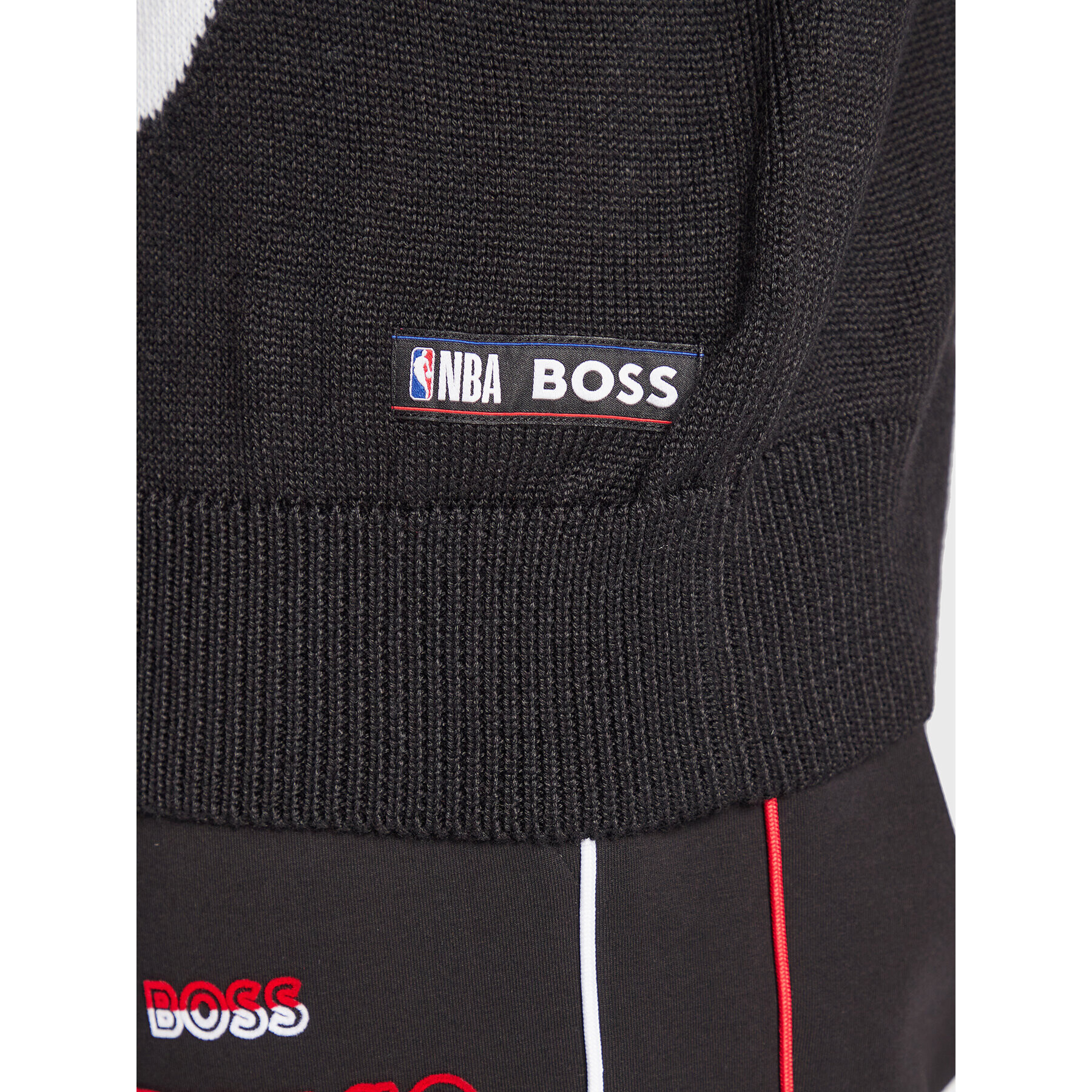 Boss Pulover NBA Chicagobulls 50480082 Negru Regular Fit - Pled.ro