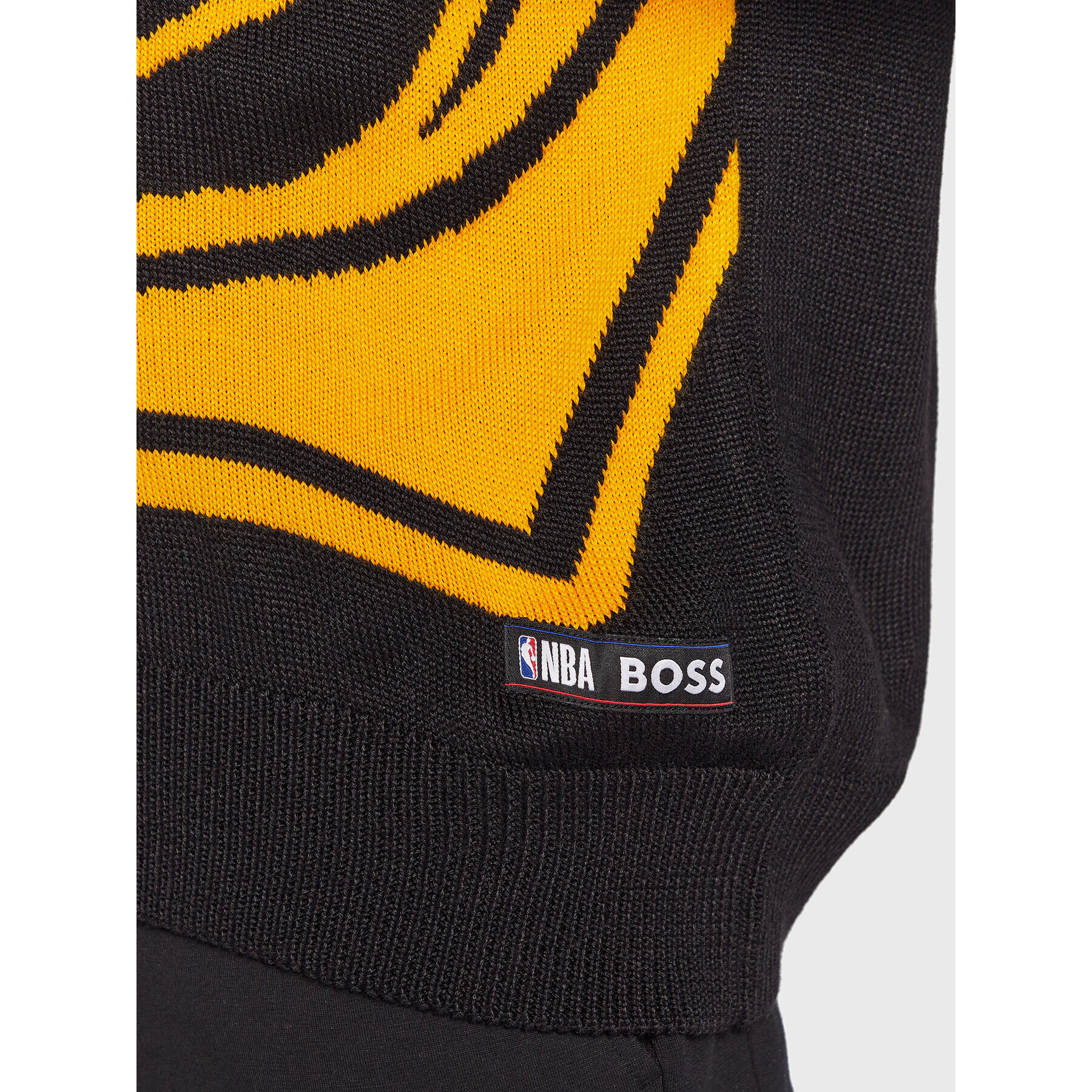 Boss Pulover NBA Knit_Lakers 50480077 Negru Regular Fit - Pled.ro