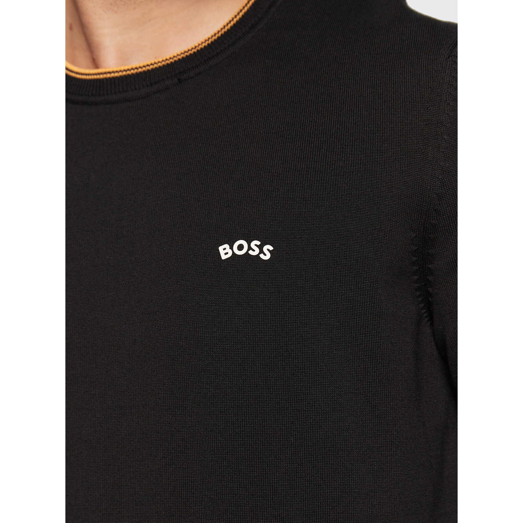 Boss Pulover Ritom_W22 50475068 Negru Regular Fit - Pled.ro