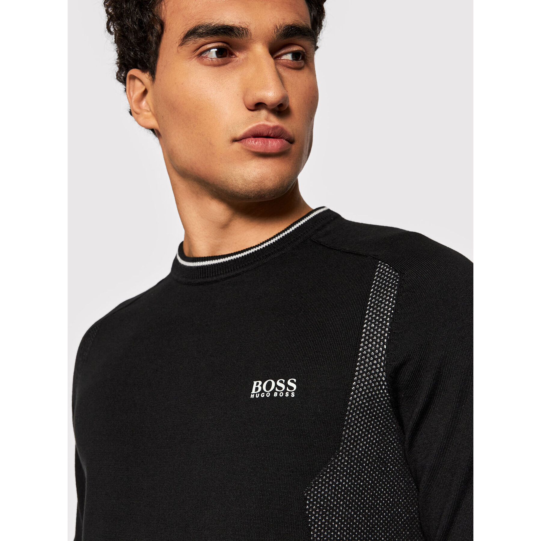 Boss Pulover Rovan 50452343 Negru Regular Fit - Pled.ro