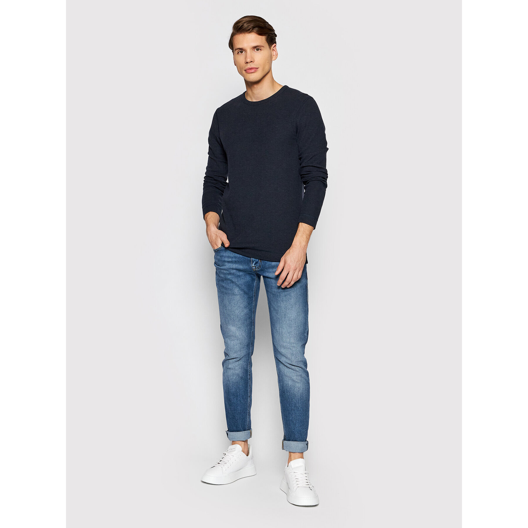 Boss Pulover Tempest 1 50462773 Bleumarin Slim Fit - Pled.ro