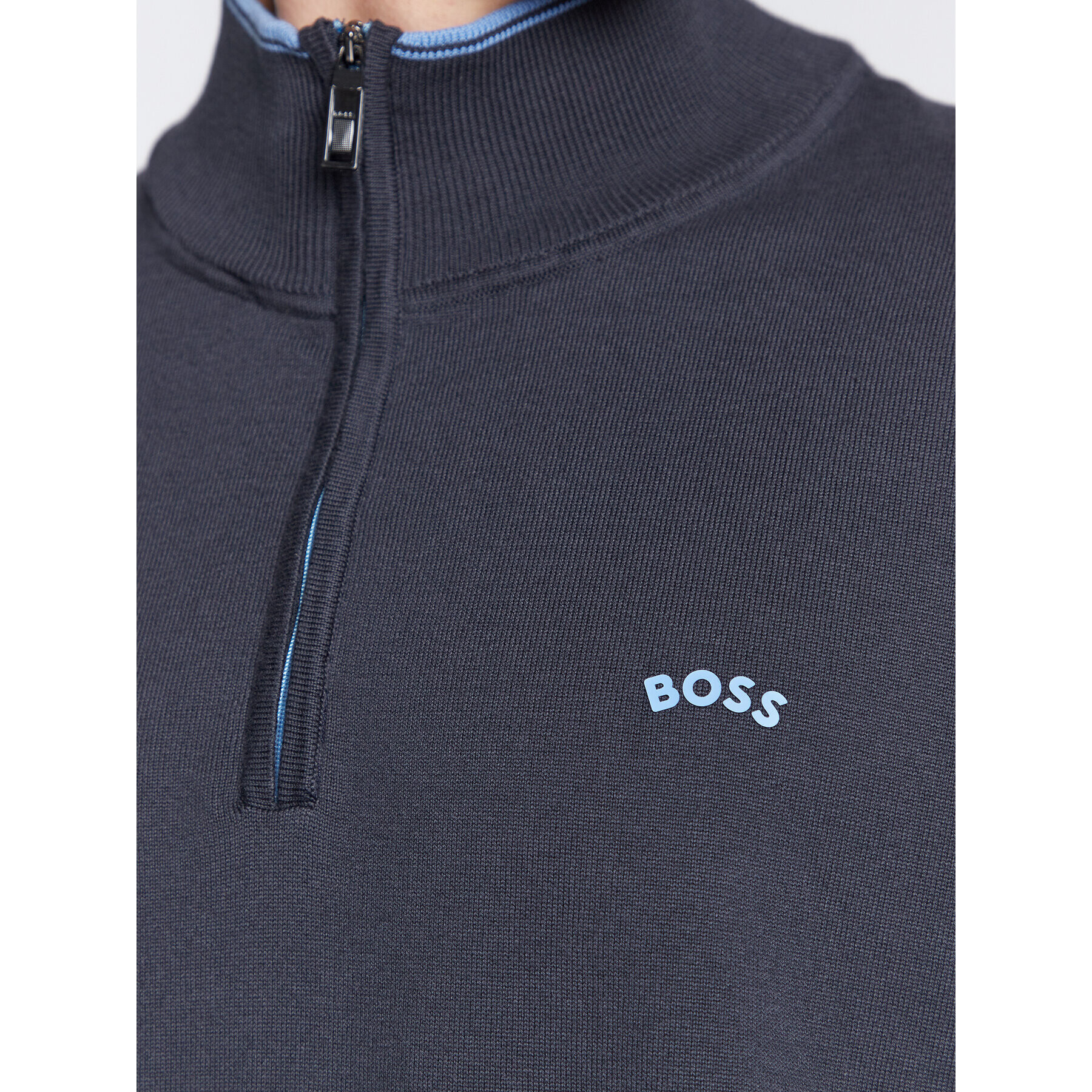 Boss Pulover Zitom_W22 50475096 Bleumarin Regular Fit - Pled.ro