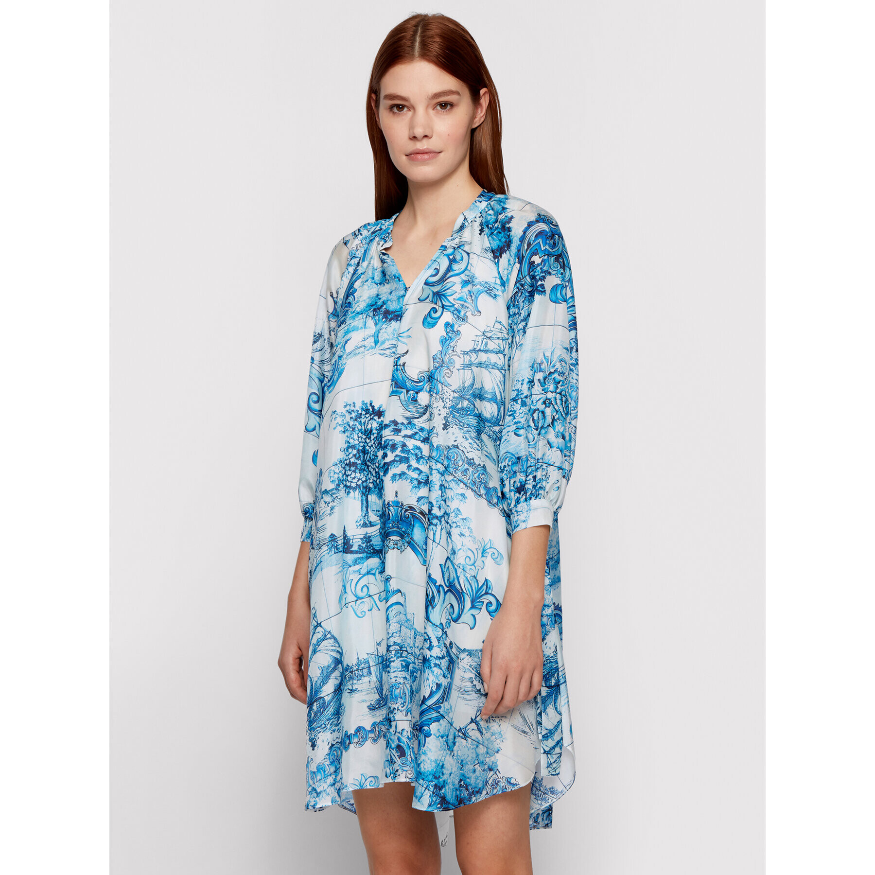 Boss Rochie de vară Difloru 50454550 Albastru Oversize - Pled.ro