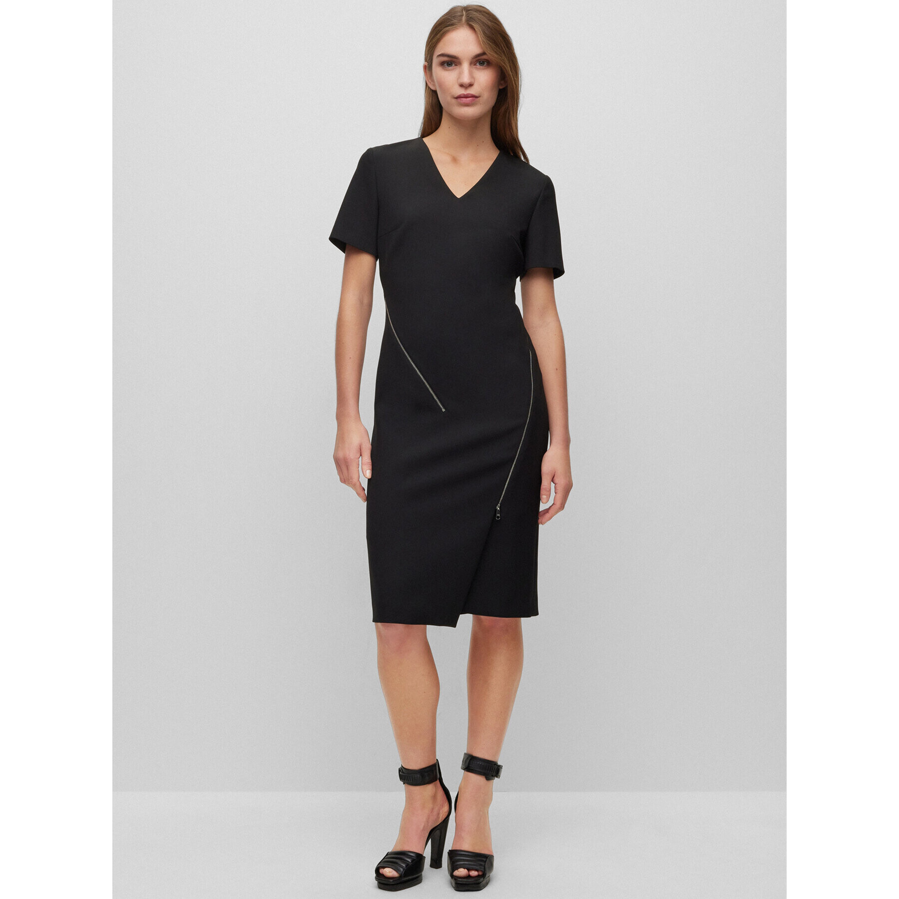 Boss Rochie de zi 50496099 Negru Slim Fit - Pled.ro