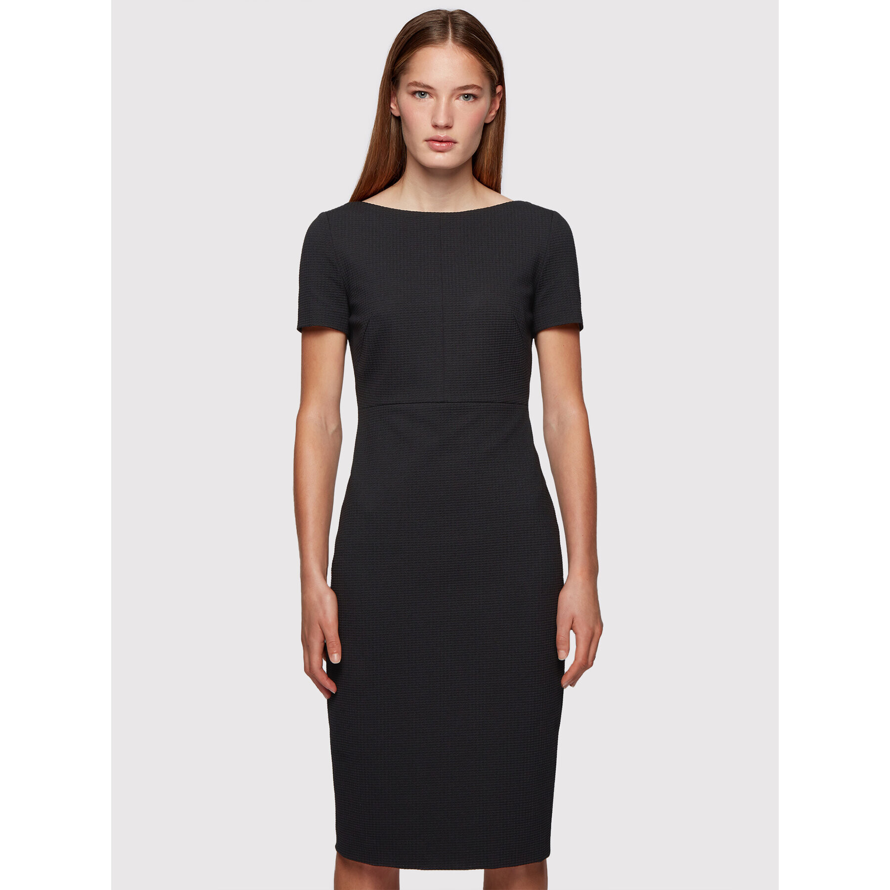 Boss Rochie de zi Dalula 50452491 Negru Slim Fit - Pled.ro