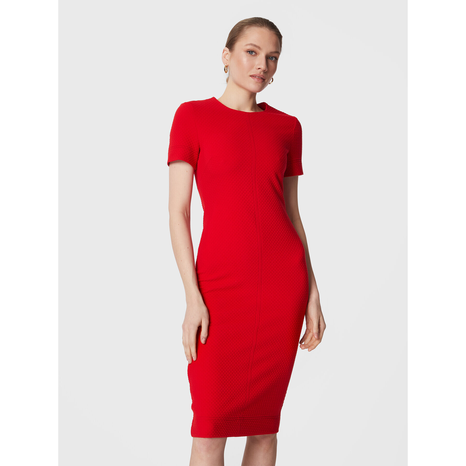 Boss Rochie de zi Dixetta 50477643 Roșu Slim Fit - Pled.ro