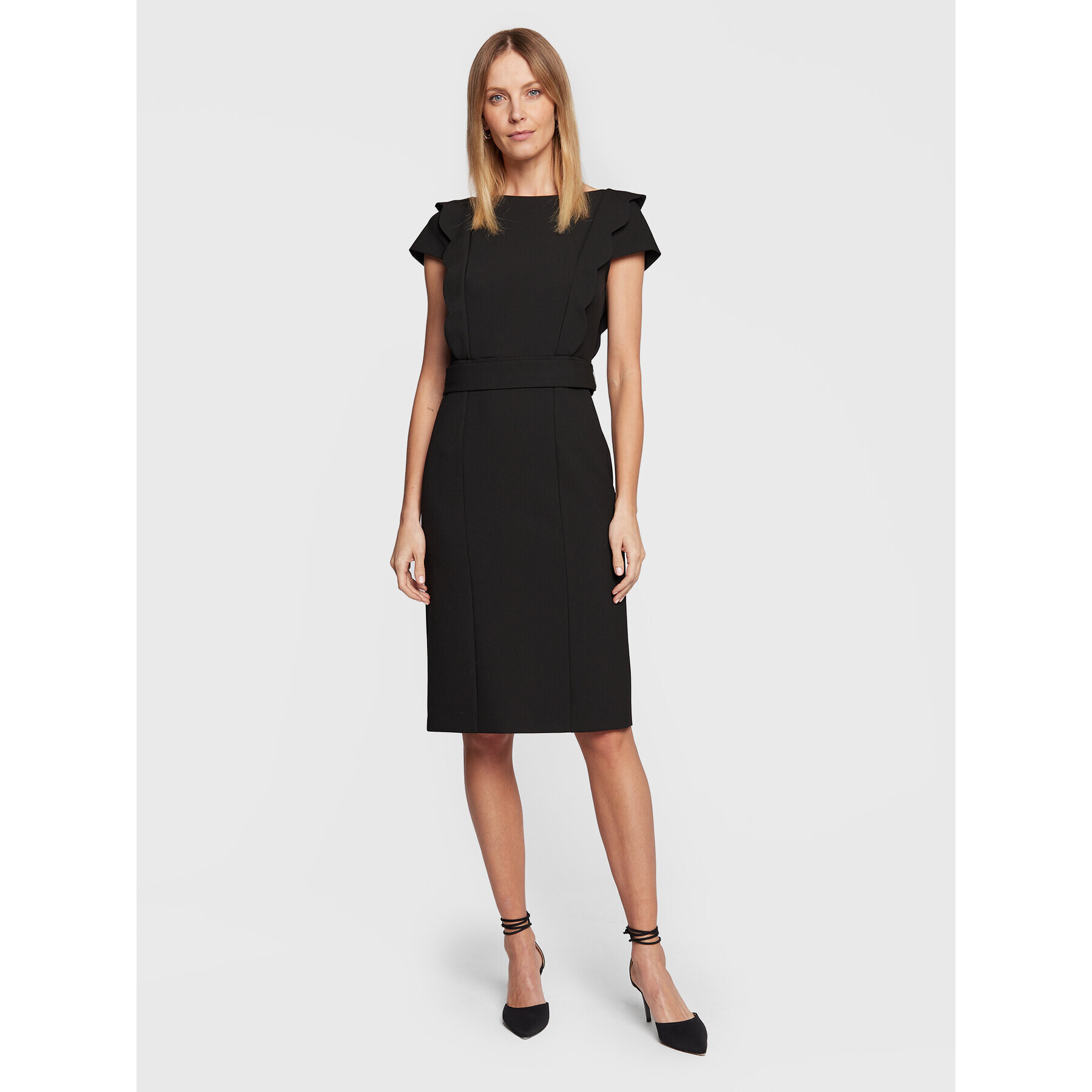 Boss Rochie de zi Duwena 50478902 Negru Slim Fit - Pled.ro