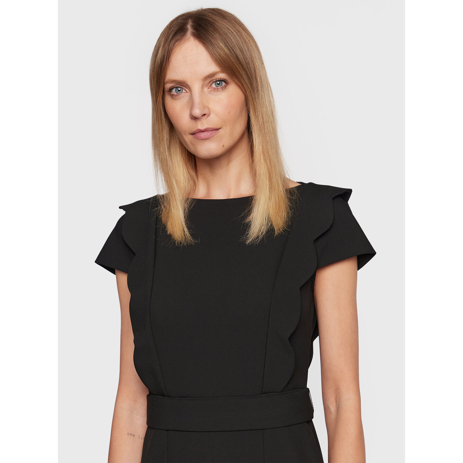 Boss Rochie de zi Duwena 50478902 Negru Slim Fit - Pled.ro