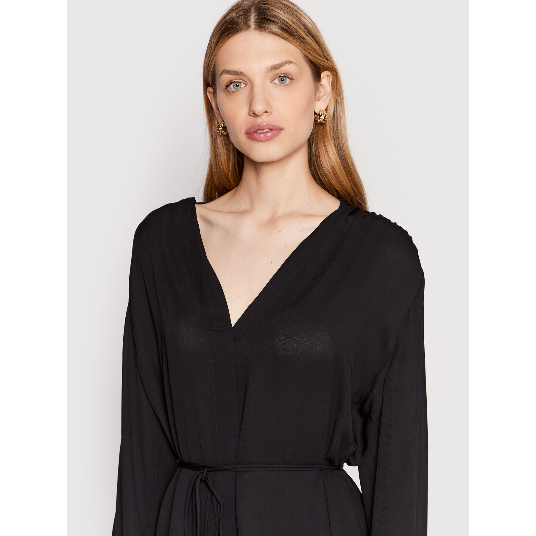 Boss Rochie tip cămașă Dibanora6 50474185 Negru Regular Fit - Pled.ro