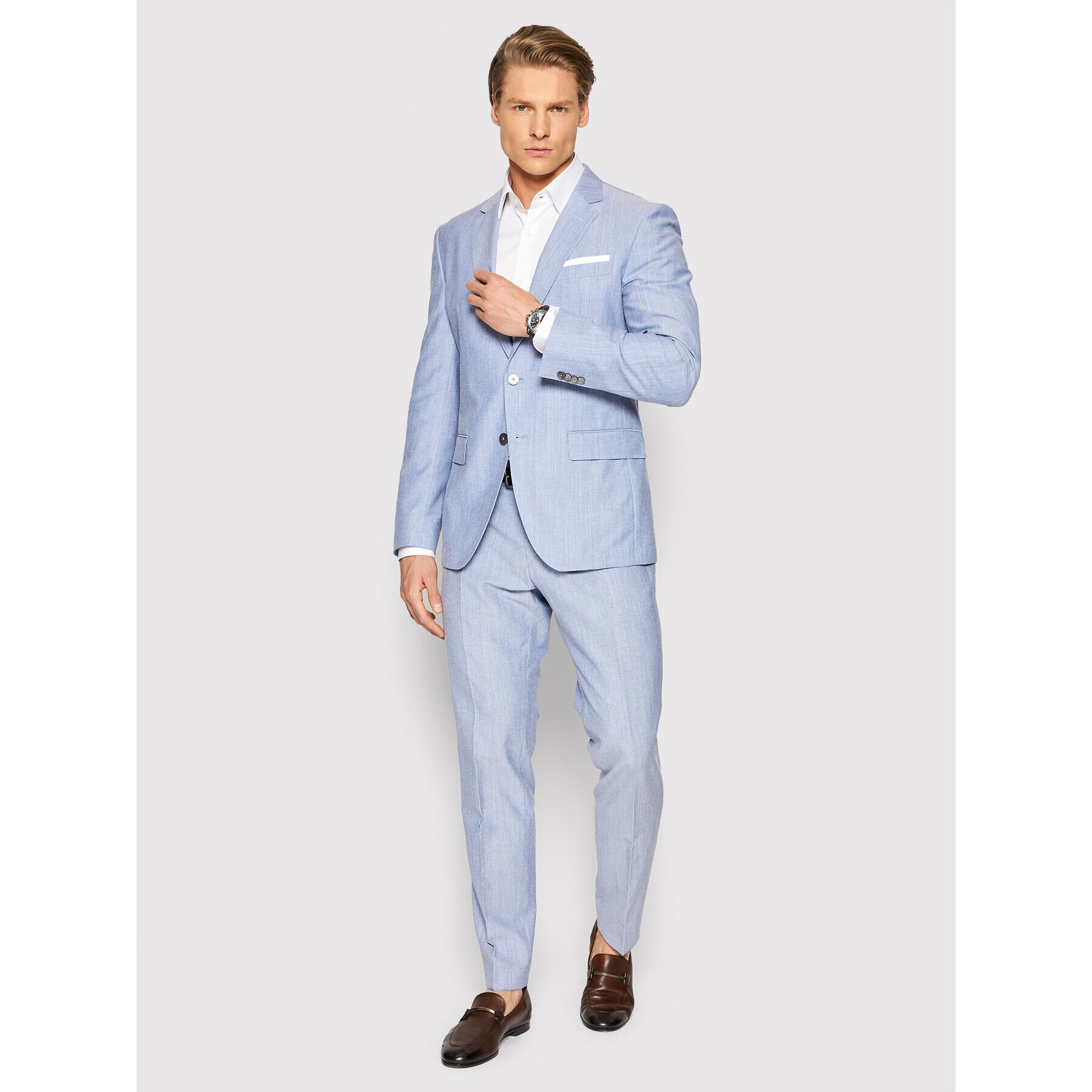 Boss Sacou H-Hutson-222 50468304 Albastru Slim Fit - Pled.ro