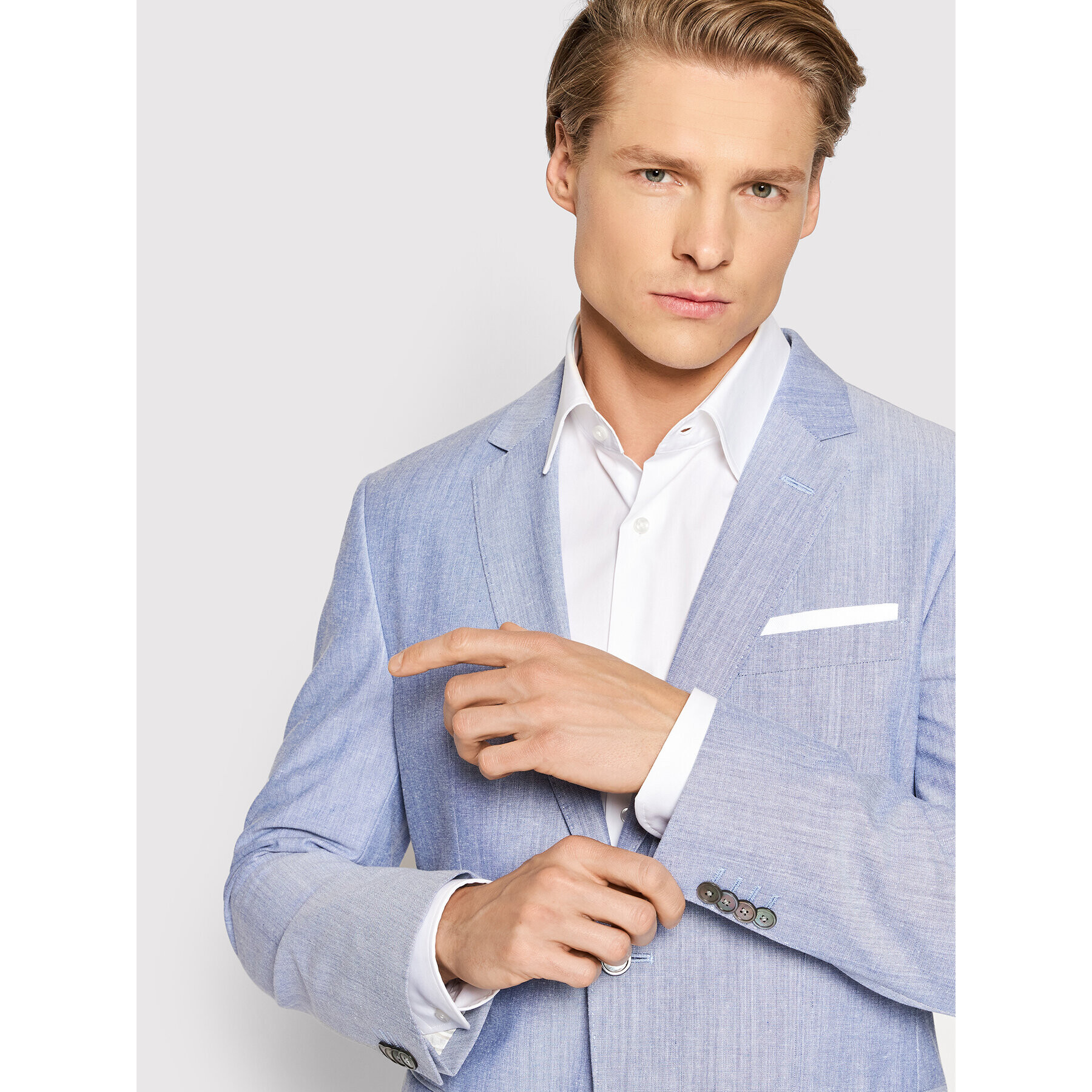 Boss Sacou H-Hutson-222 50468304 Albastru Slim Fit - Pled.ro