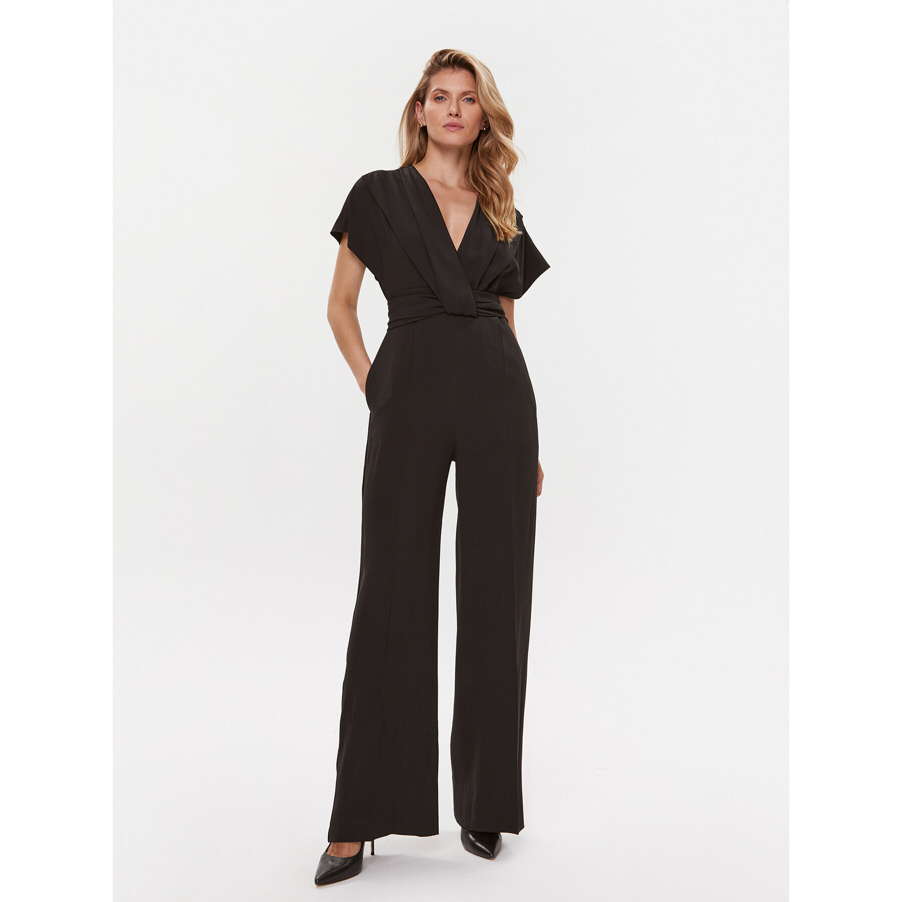 Boss Salopetă Debasa 50500086 Negru Wide Leg - Pled.ro