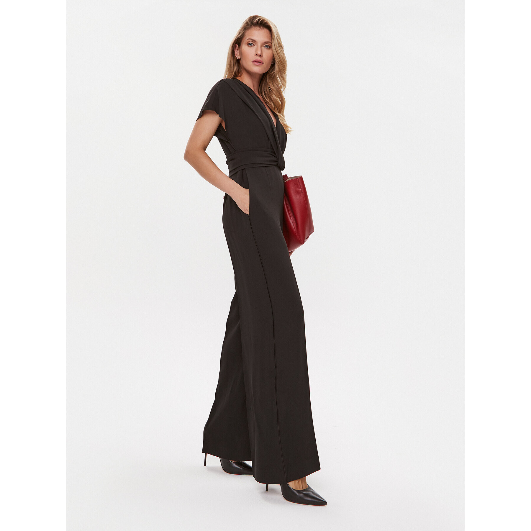 Boss Salopetă Debasa 50500086 Negru Wide Leg - Pled.ro