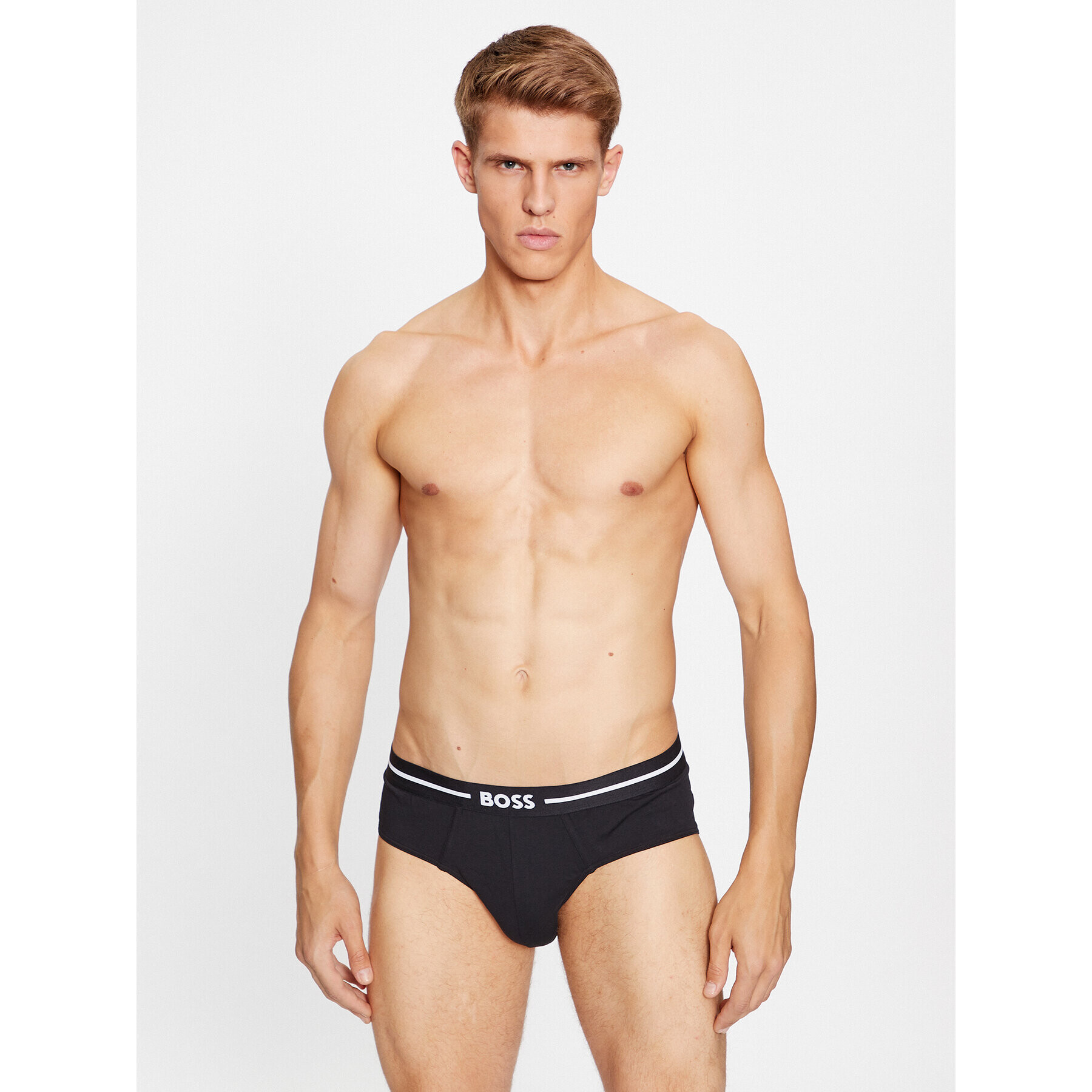 Boss Set 3 perechi de slipuri Bold Hipster Briefs 50510679 Negru - Pled.ro