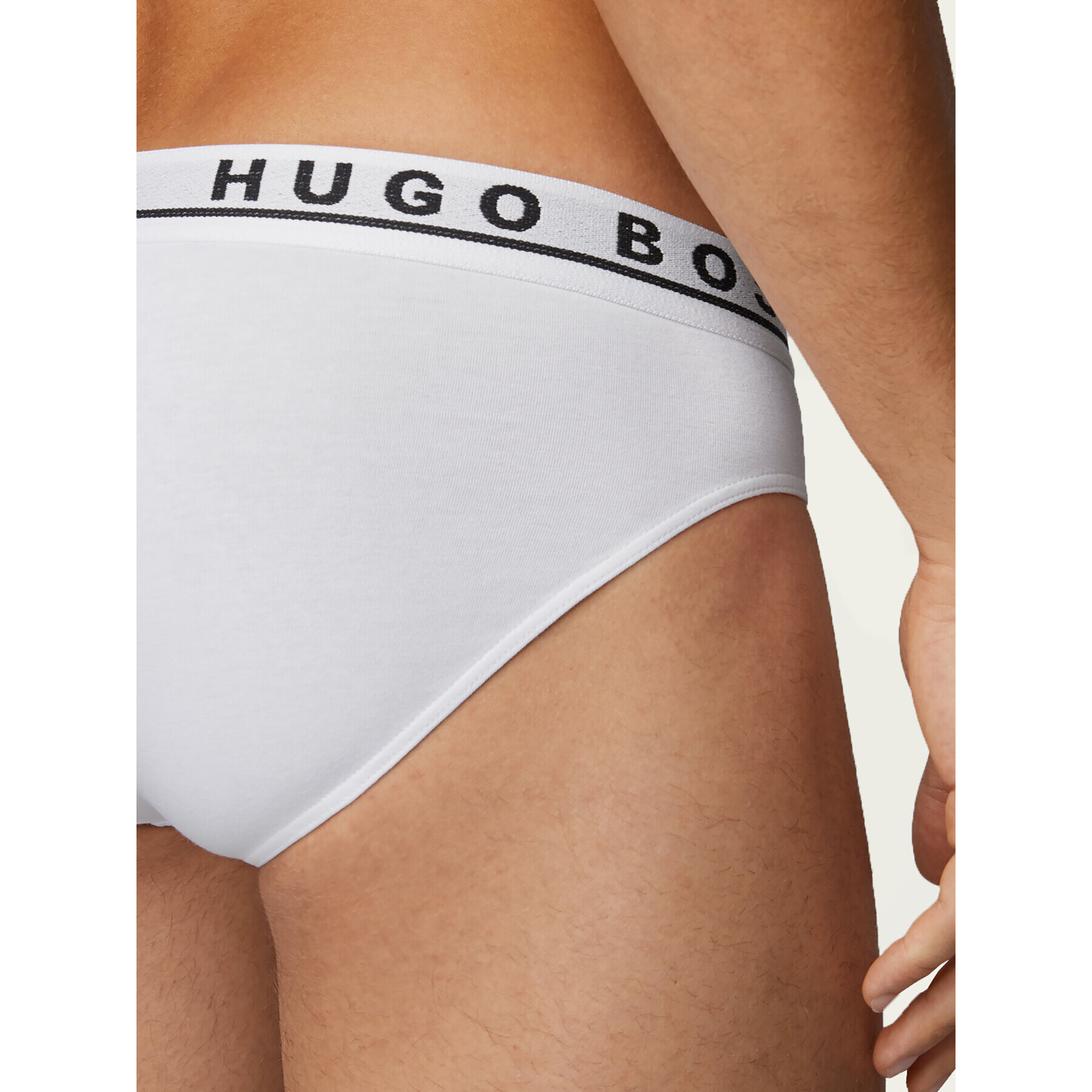 Boss Set 3 perechi de slipuri Brief 3P Co/El 50325402 Alb - Pled.ro