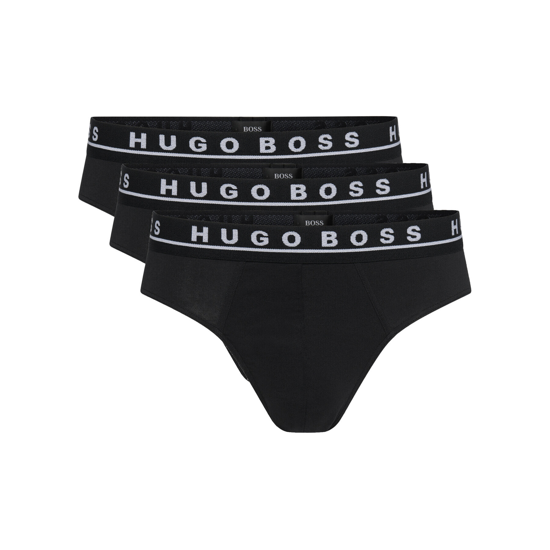 Boss Set 3 perechi de slipuri Brief 3P CO/EL 50325402 Negru - Pled.ro