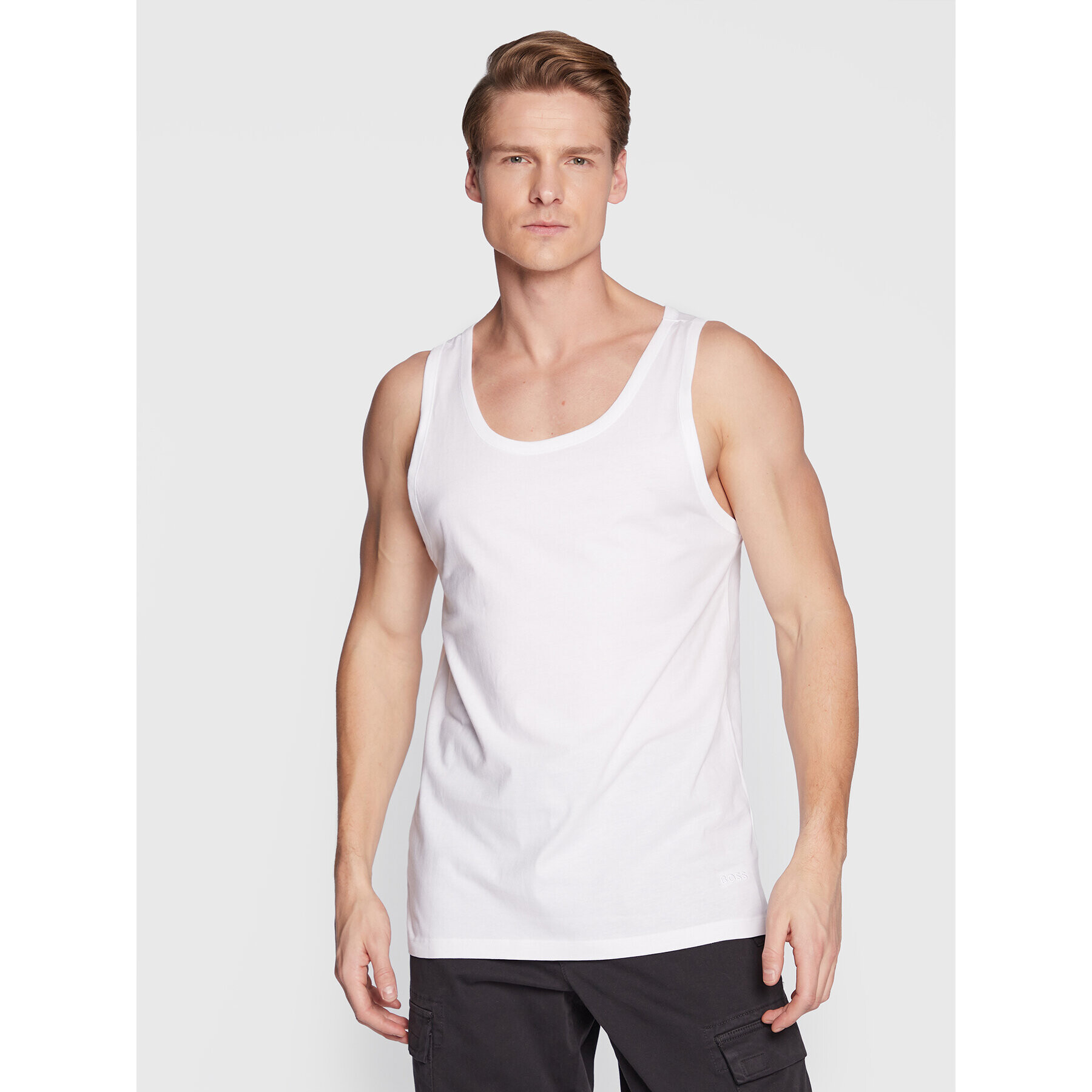 Boss Set 3 Tank top-uri 50475278 Alb Regular Fit - Pled.ro