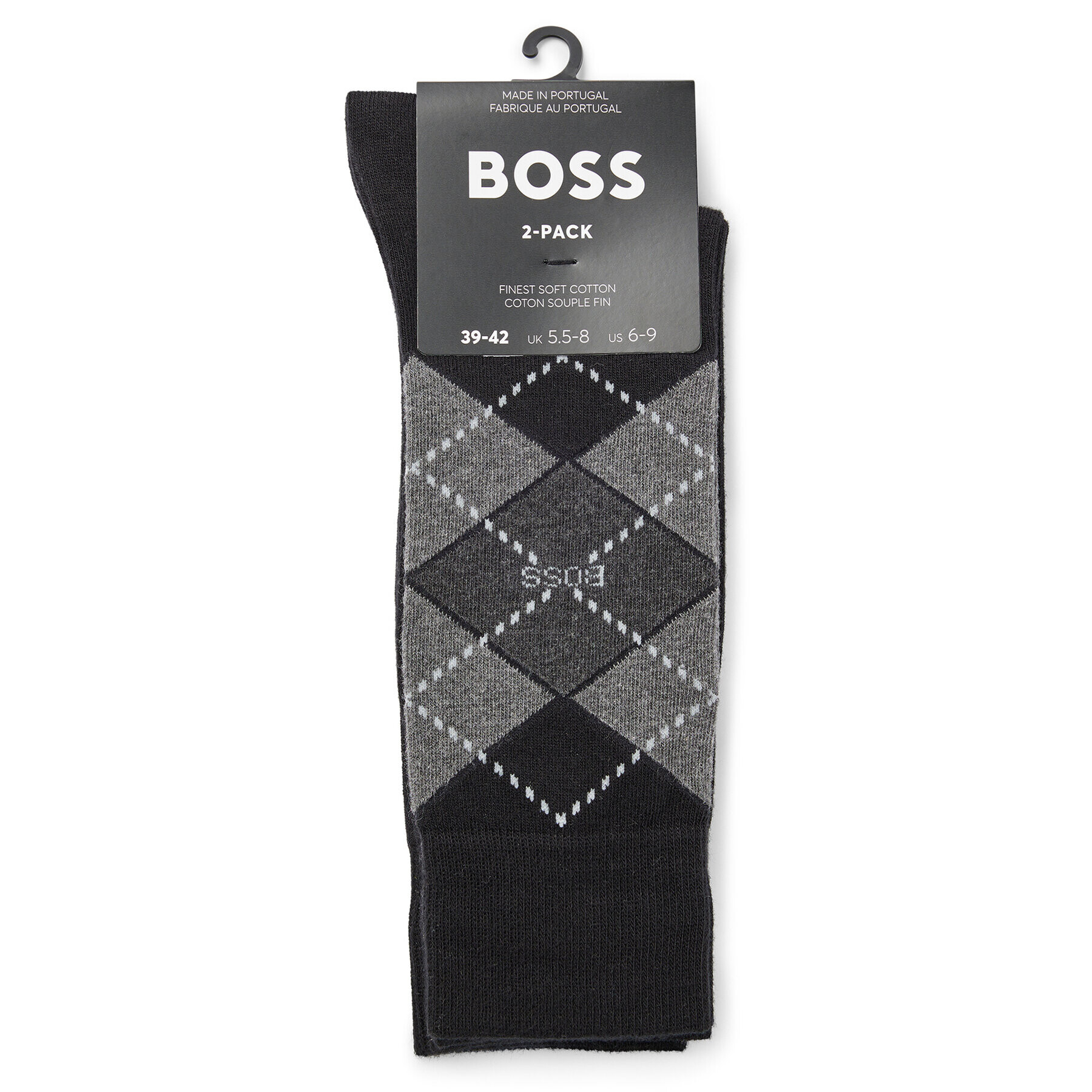 Boss Set de 2 perechi de șosete lungi pentru bărbați 50478352 Negru - Pled.ro