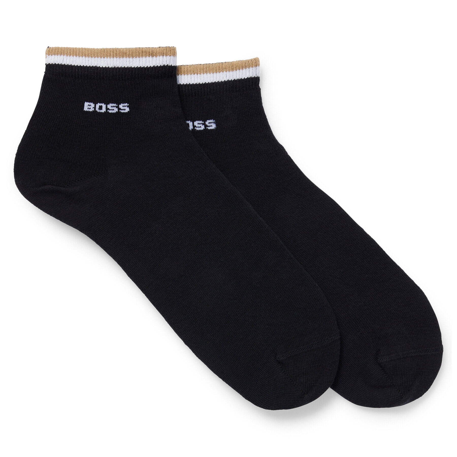 Boss Set de 2 perechi de șosete medii pentru bărbați 50491195 Negru - Pled.ro