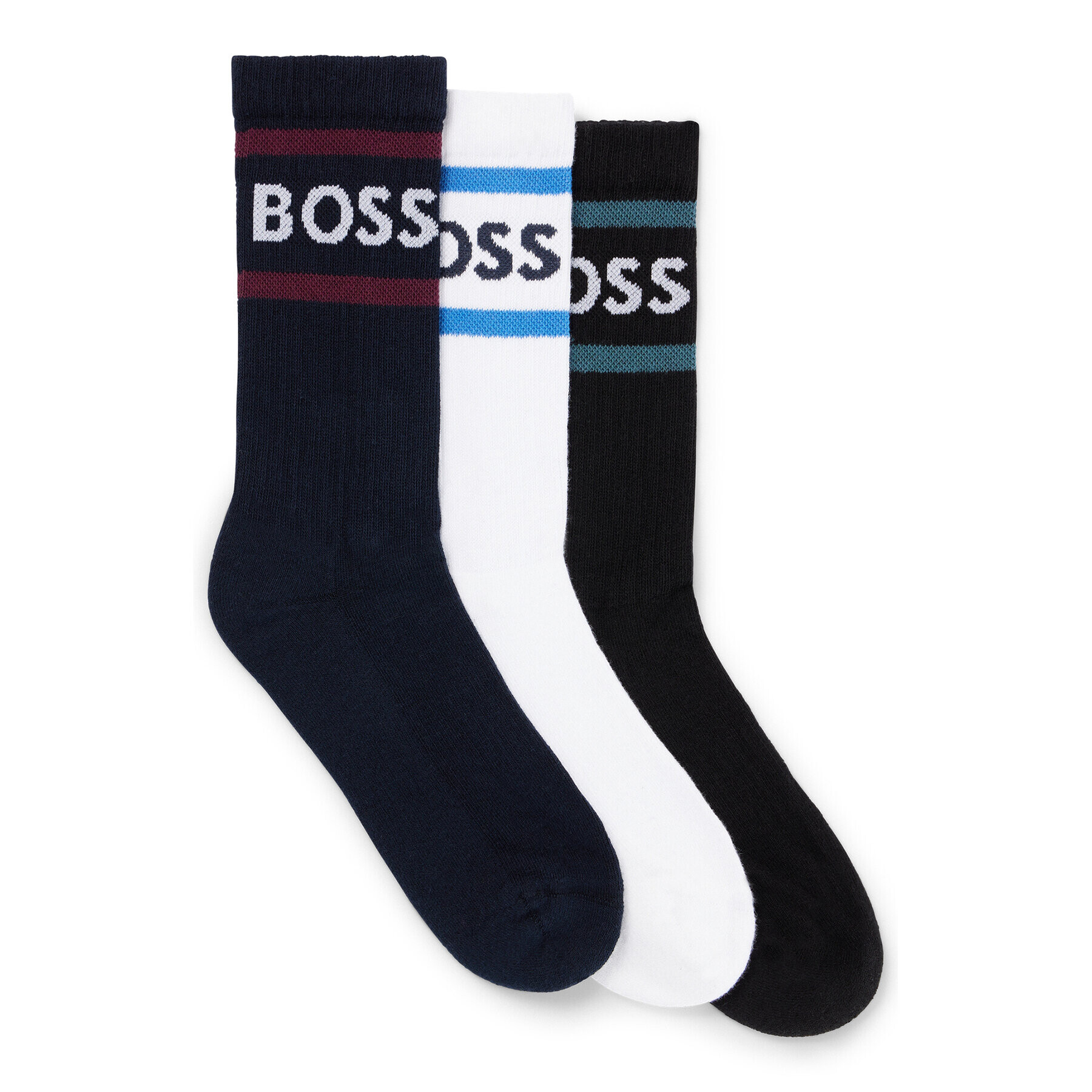 Boss Set de 3 perechi de șosete scurte pentru bărbați 50469371 Colorat - Pled.ro