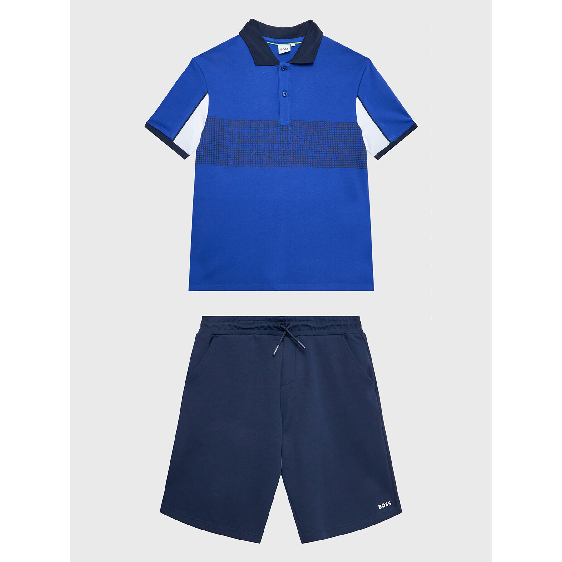 Boss Set polo și pantaloni scurți J28112 D Bleumarin Regular Fit - Pled.ro