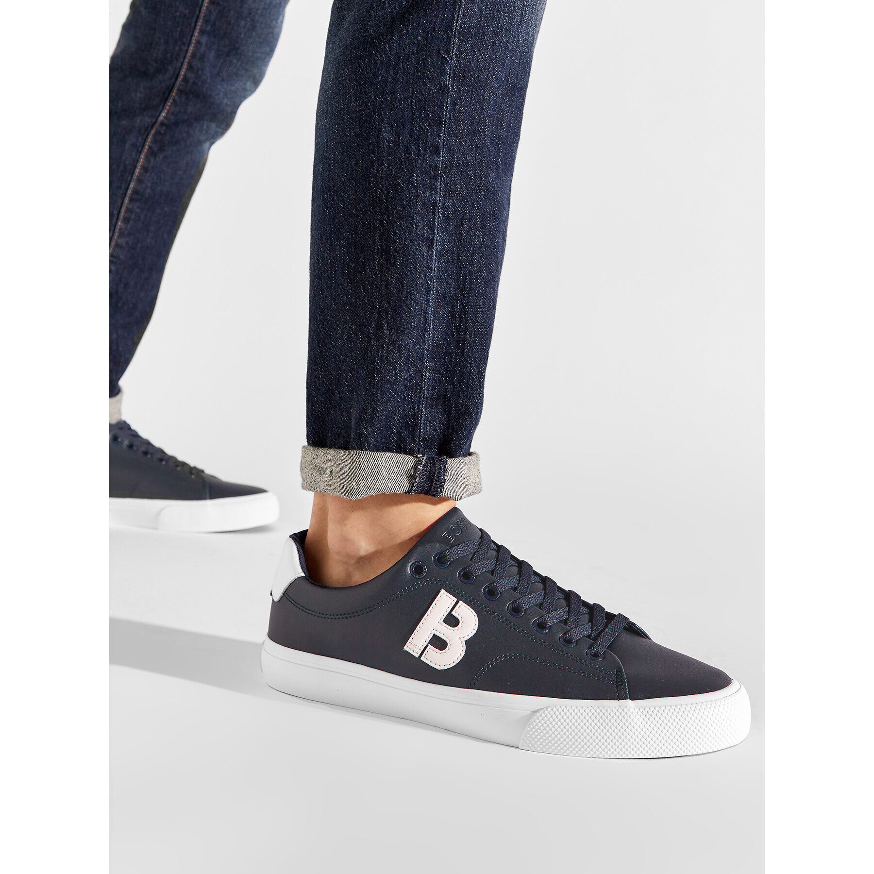 Boss Sneakers Aiden 50474728 10232547 01 Bleumarin - Pled.ro