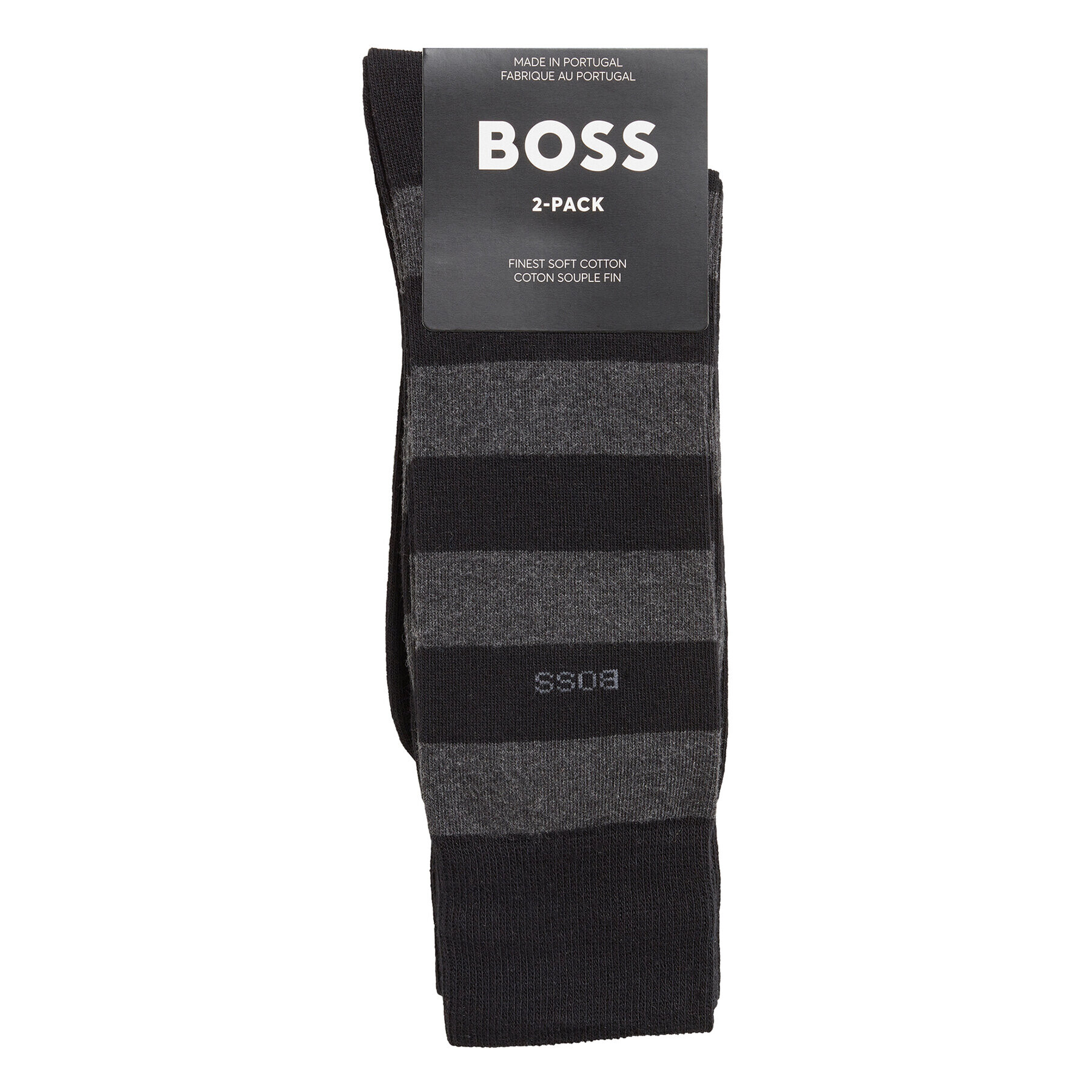 Boss Set de 2 perechi de șosete lungi pentru bărbați 50467712 Negru - Pled.ro