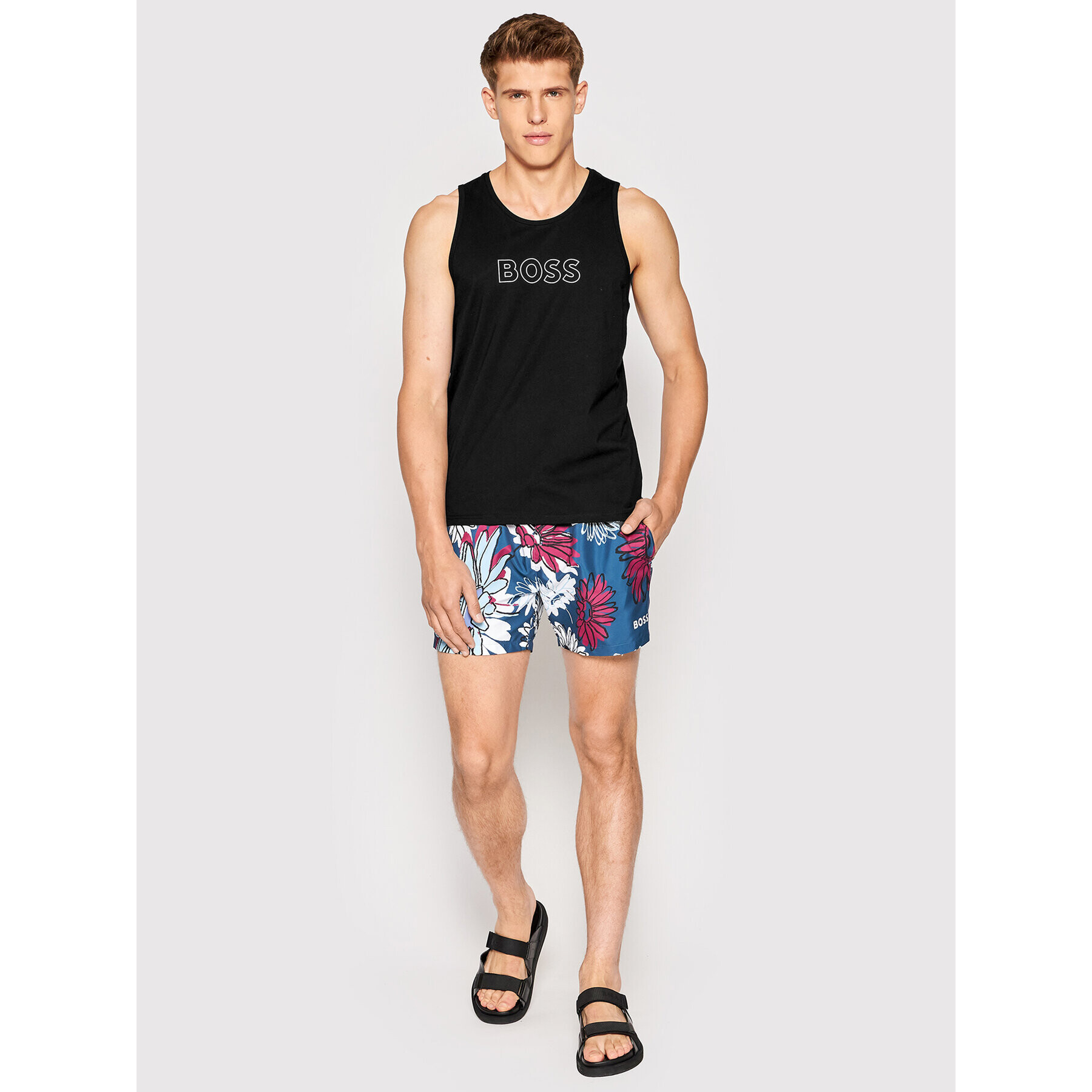 Boss Tank top Beach 50469301 Negru Regular Fit - Pled.ro