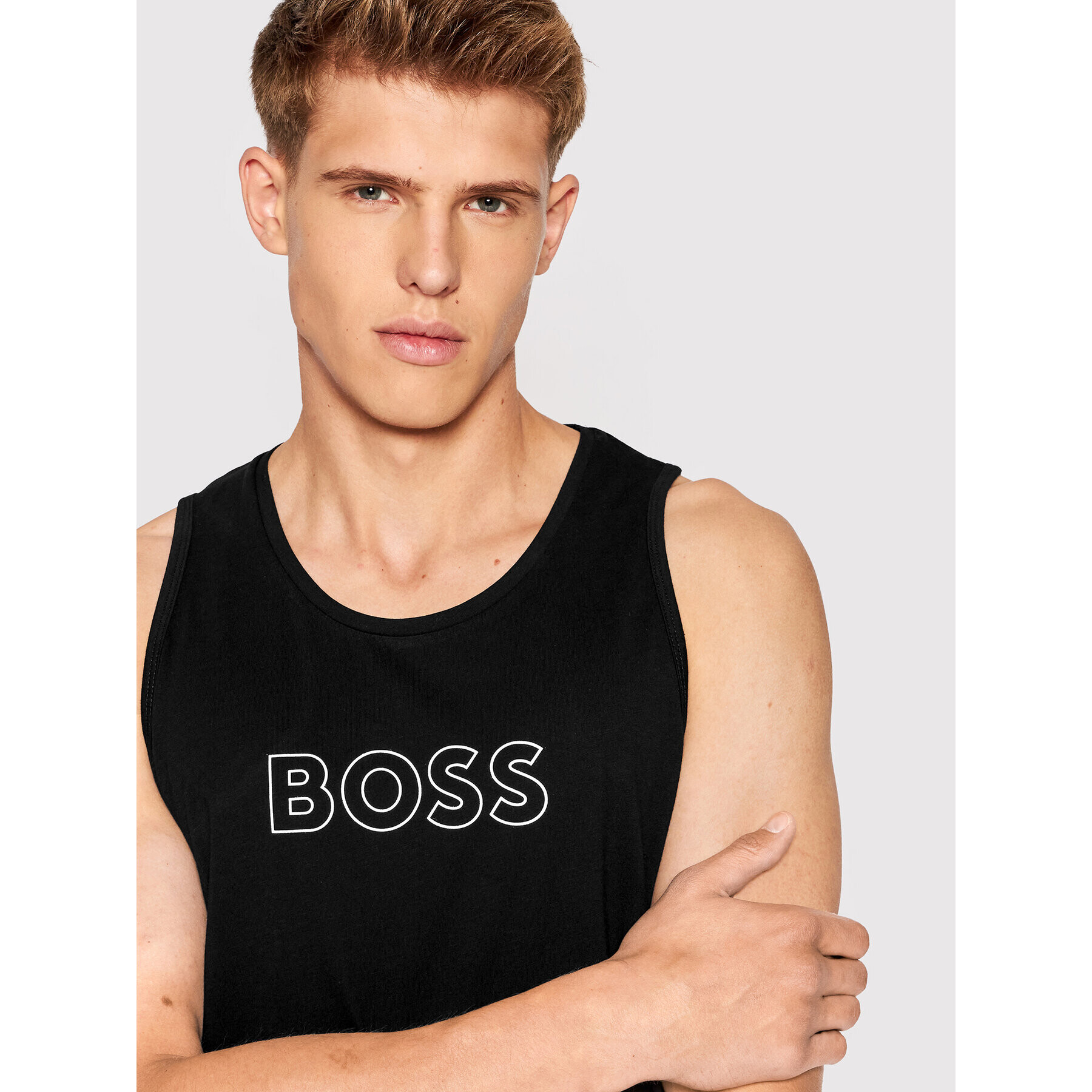 Boss Tank top Beach 50469301 Negru Regular Fit - Pled.ro