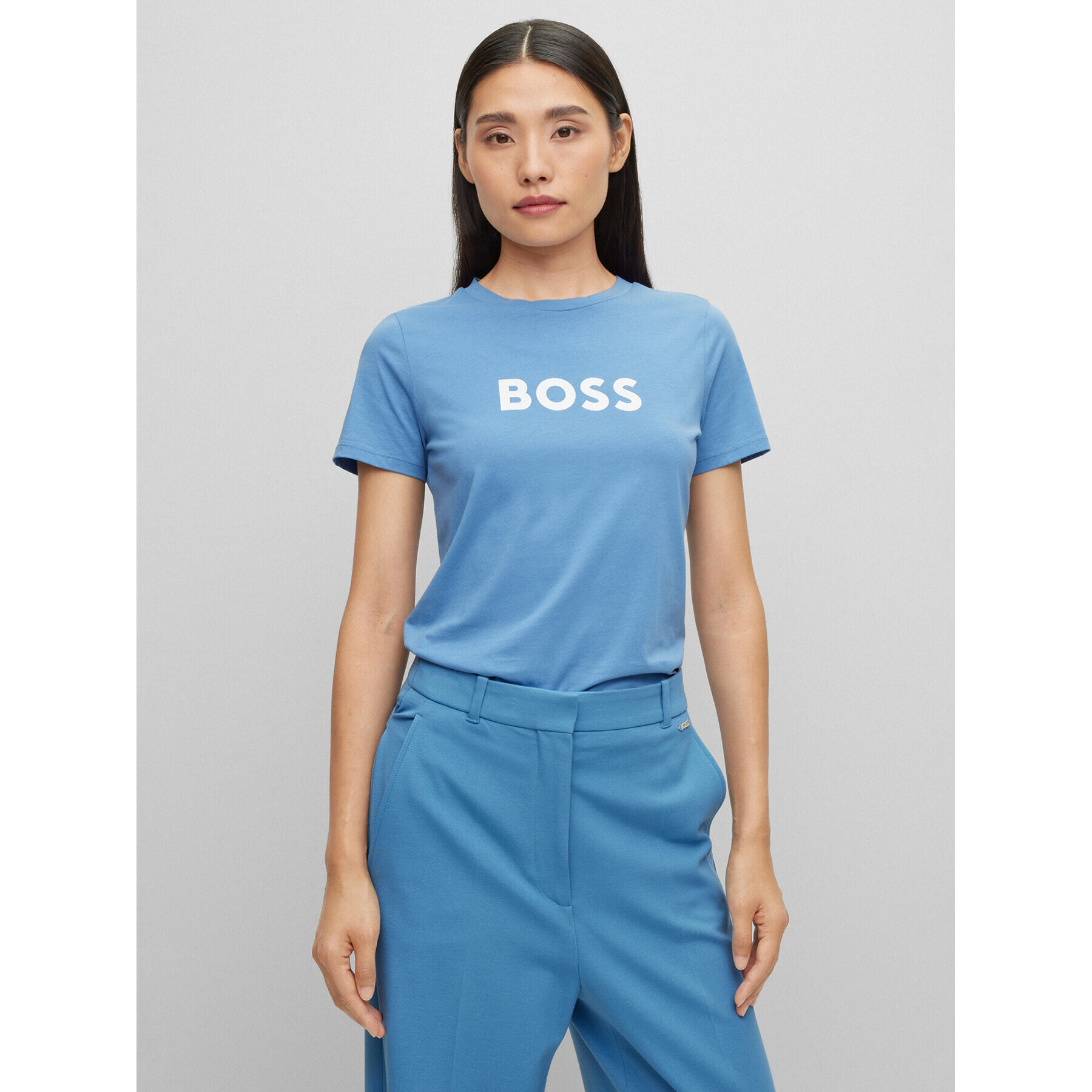 Boss Tricou 50468356 Albastru Regular Fit - Pled.ro