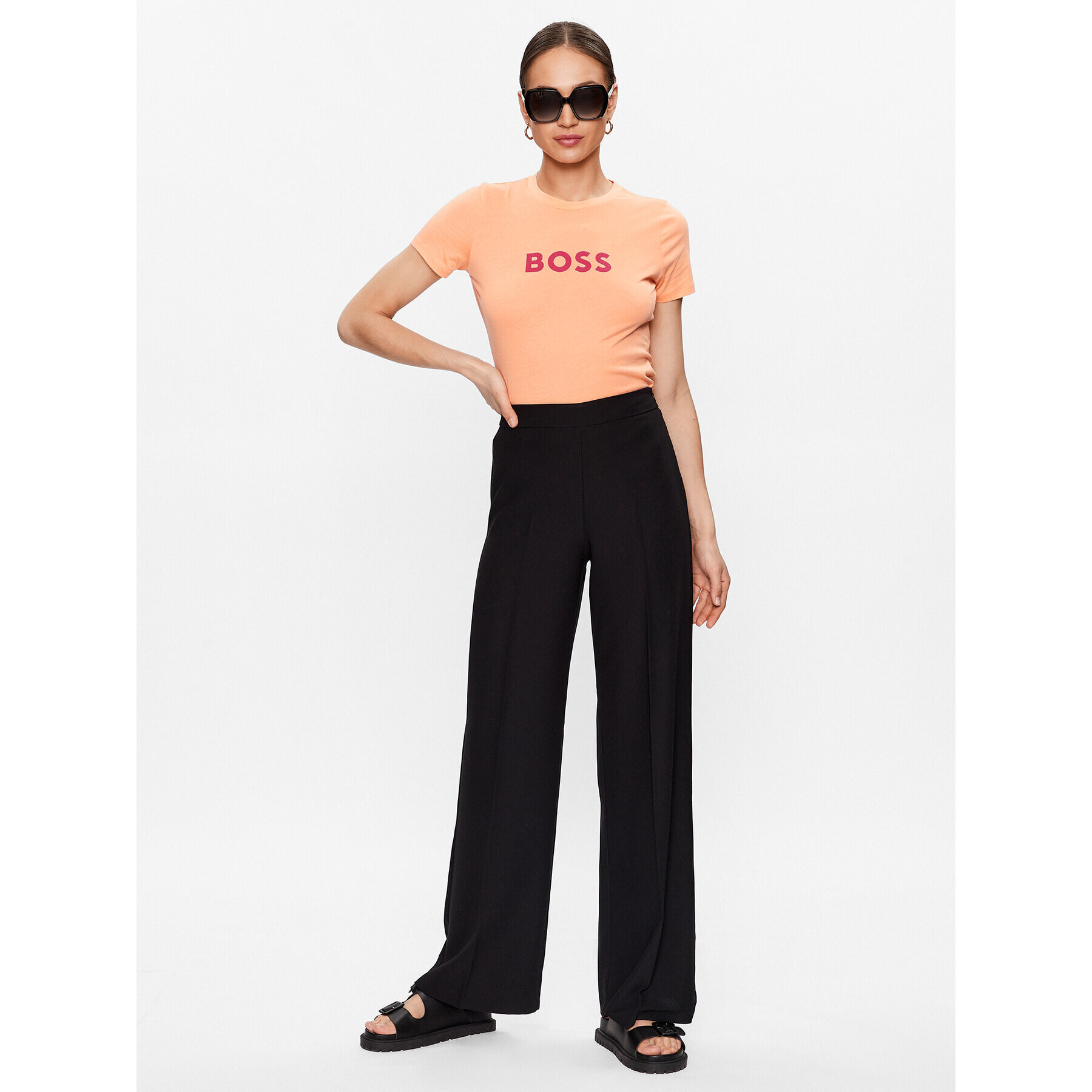 Boss Tricou 50468356 Portocaliu Regular Fit - Pled.ro