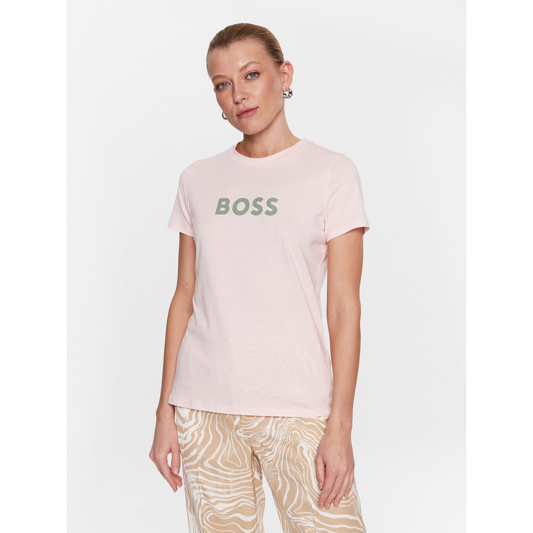 Boss Tricou 50468356 Roz Regular Fit - Pled.ro