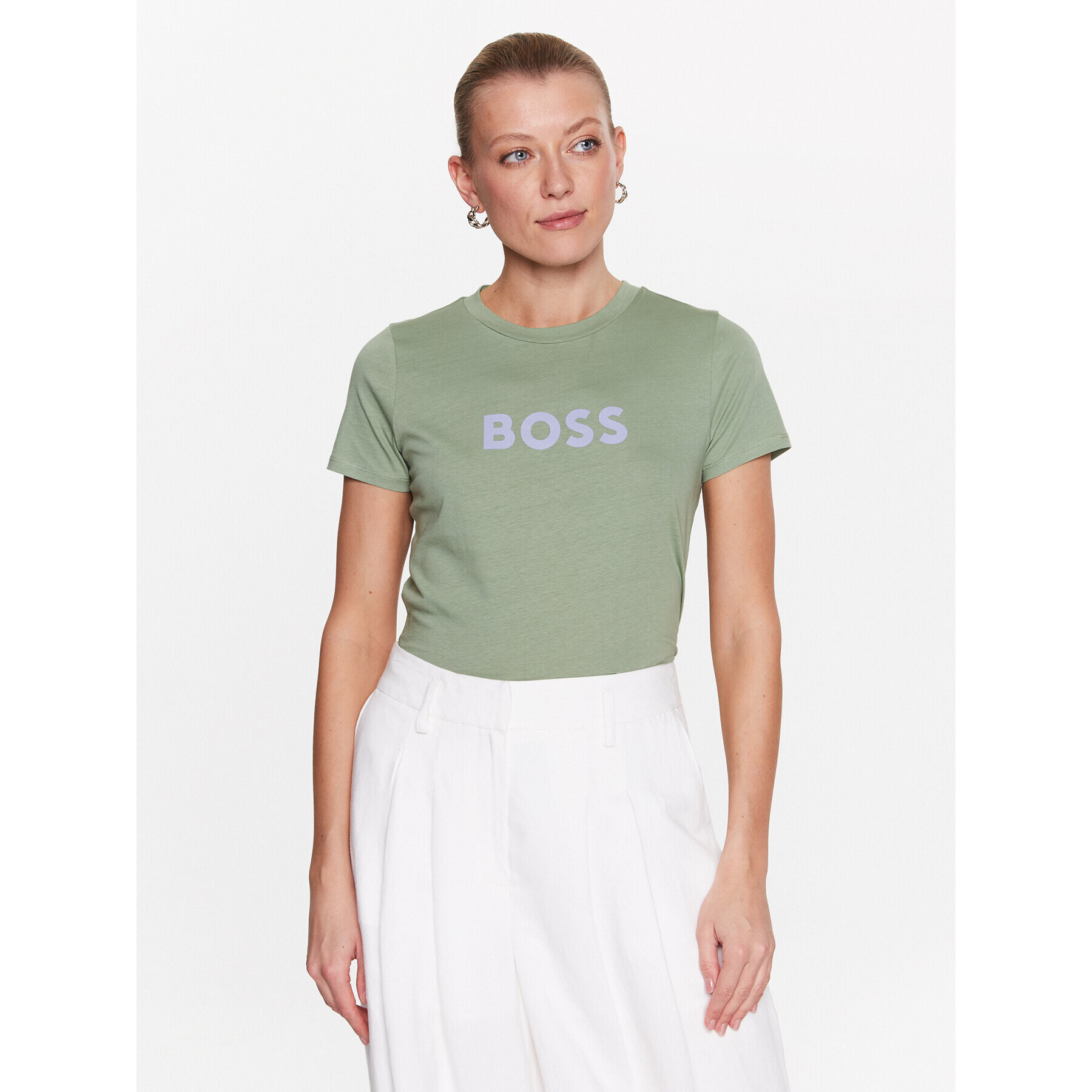 Boss Tricou 50468356 Verde Regular Fit - Pled.ro