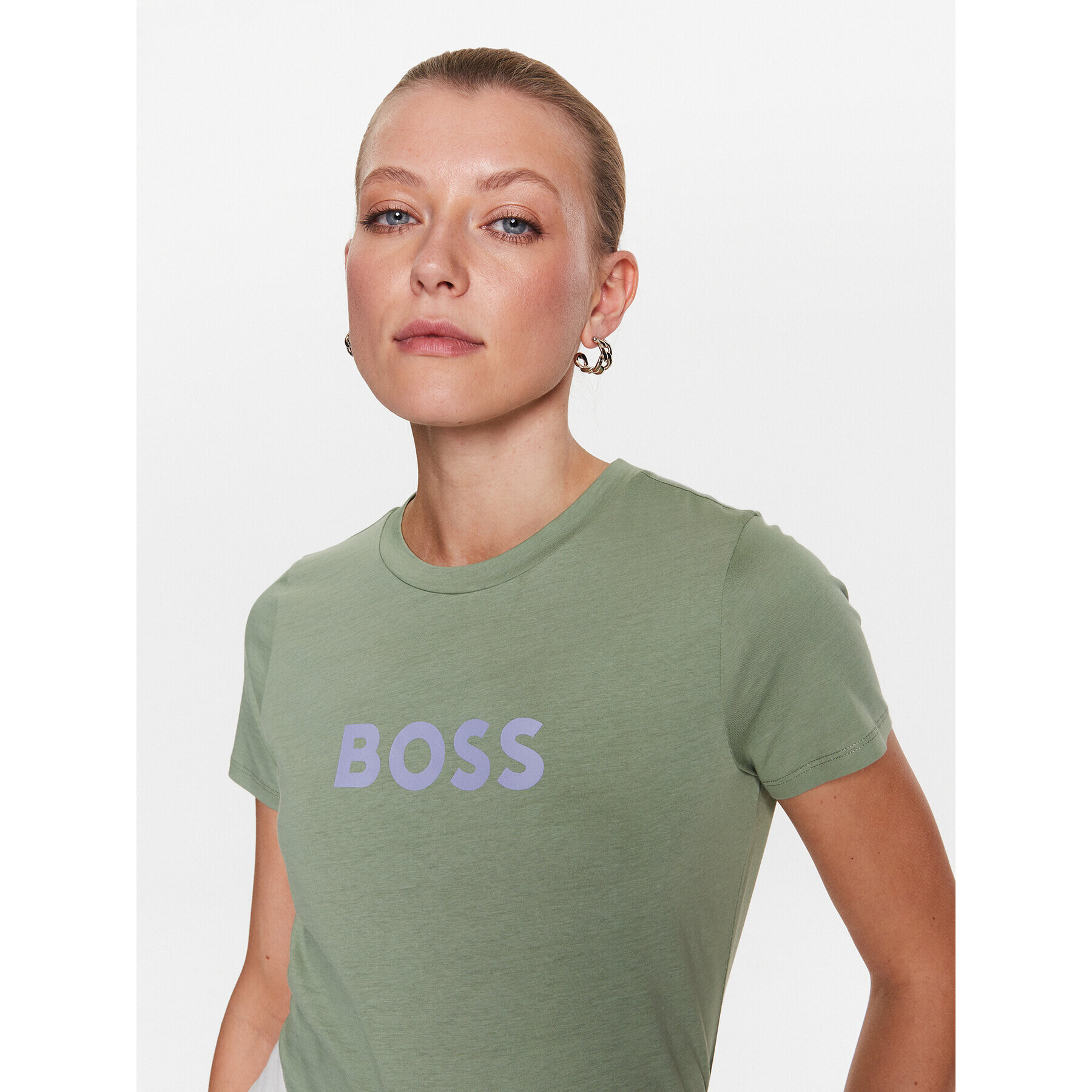 Boss Tricou 50468356 Verde Regular Fit - Pled.ro