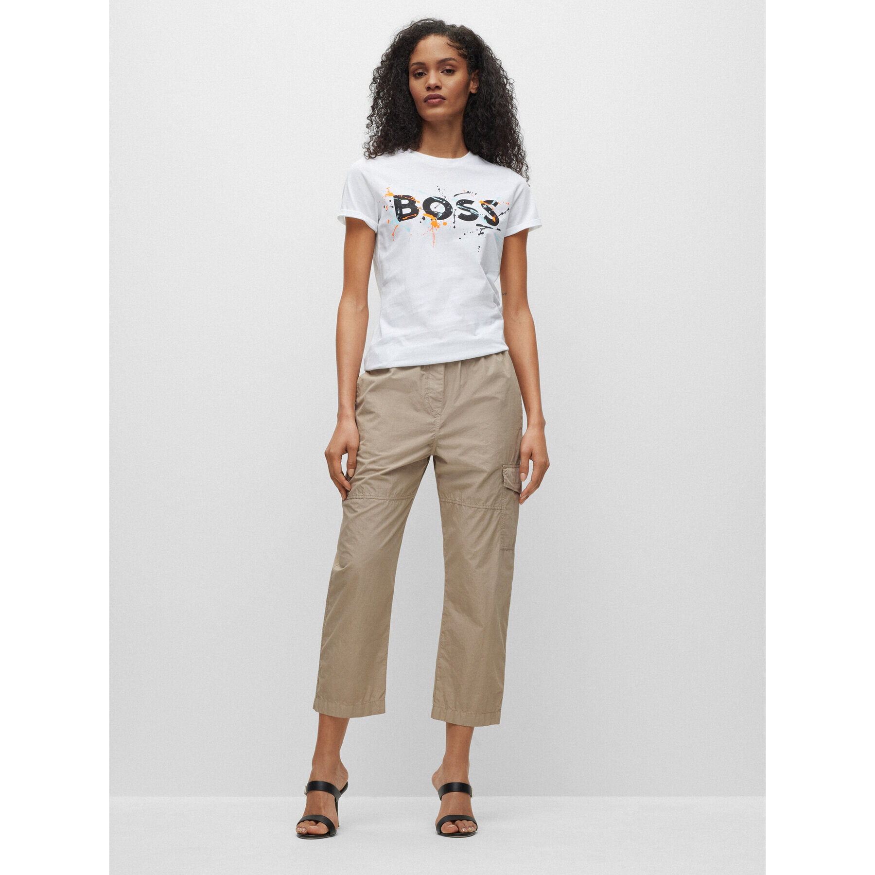 Boss Tricou 50479981 Bej Regular Fit - Pled.ro