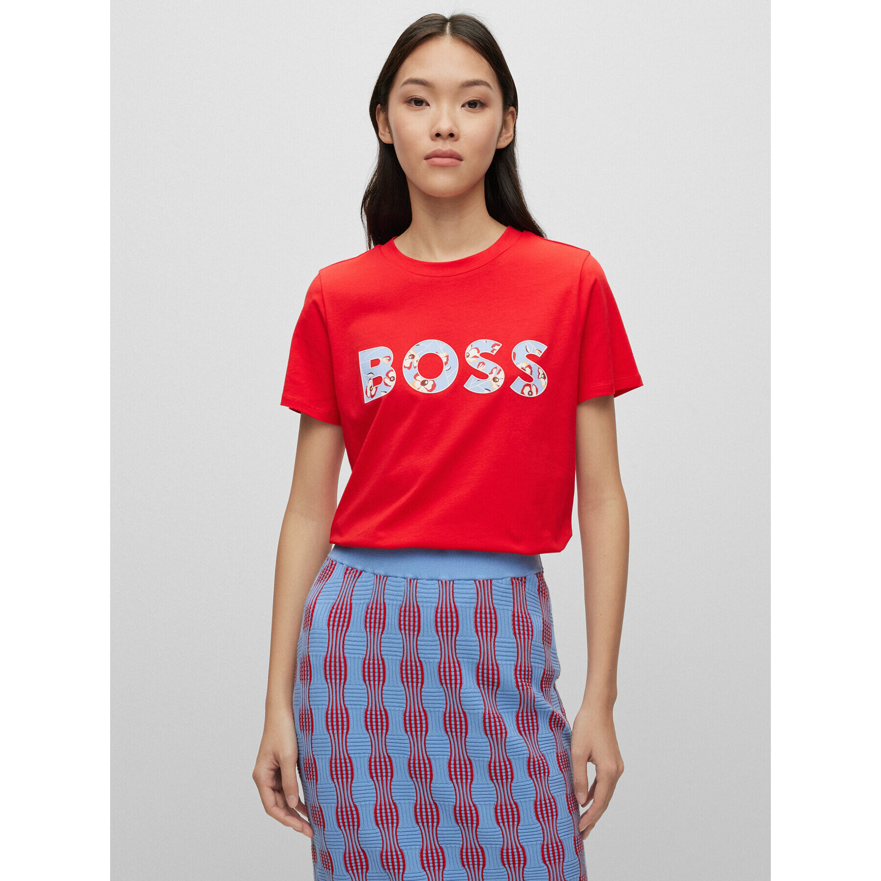 Boss Tricou 50479981 Roșu Regular Fit - Pled.ro