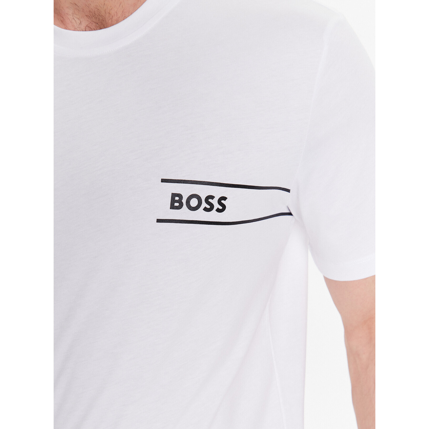 Boss Tricou 50483644 Alb Regular Fit - Pled.ro